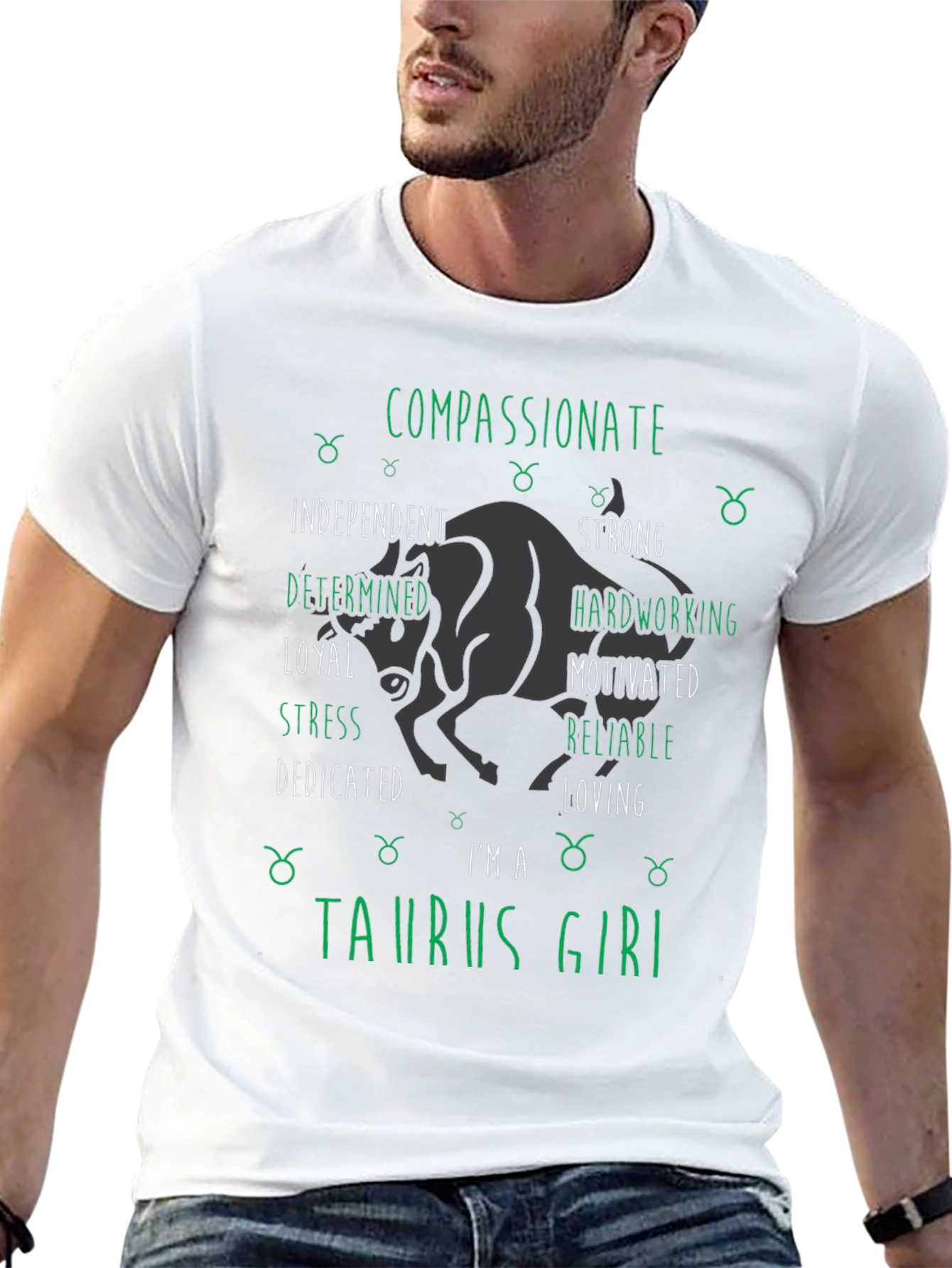 Taurus Girl Zodiac T-Shirt Compassionate and Strong