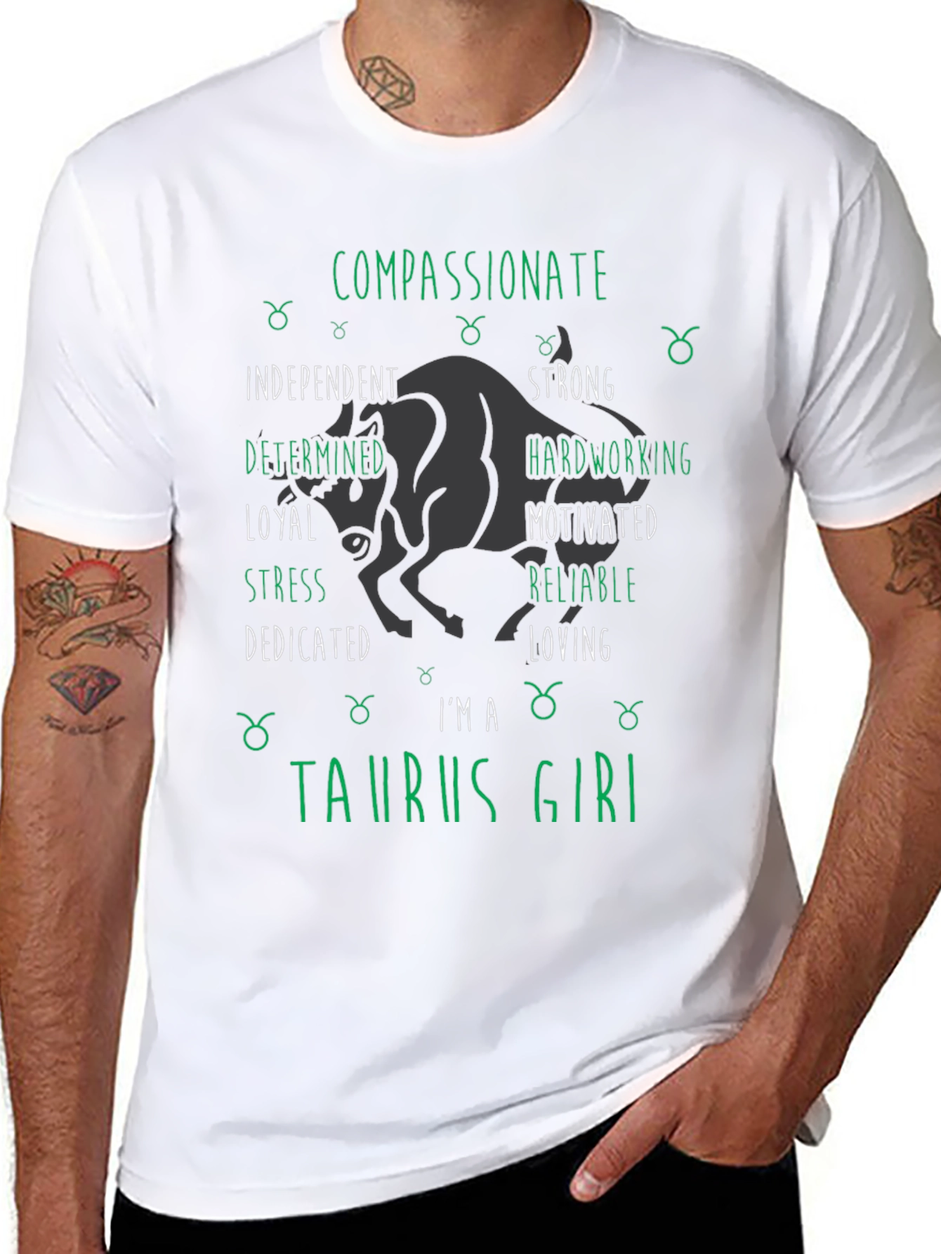 Taurus Girl Zodiac T-Shirt Compassionate and Strong