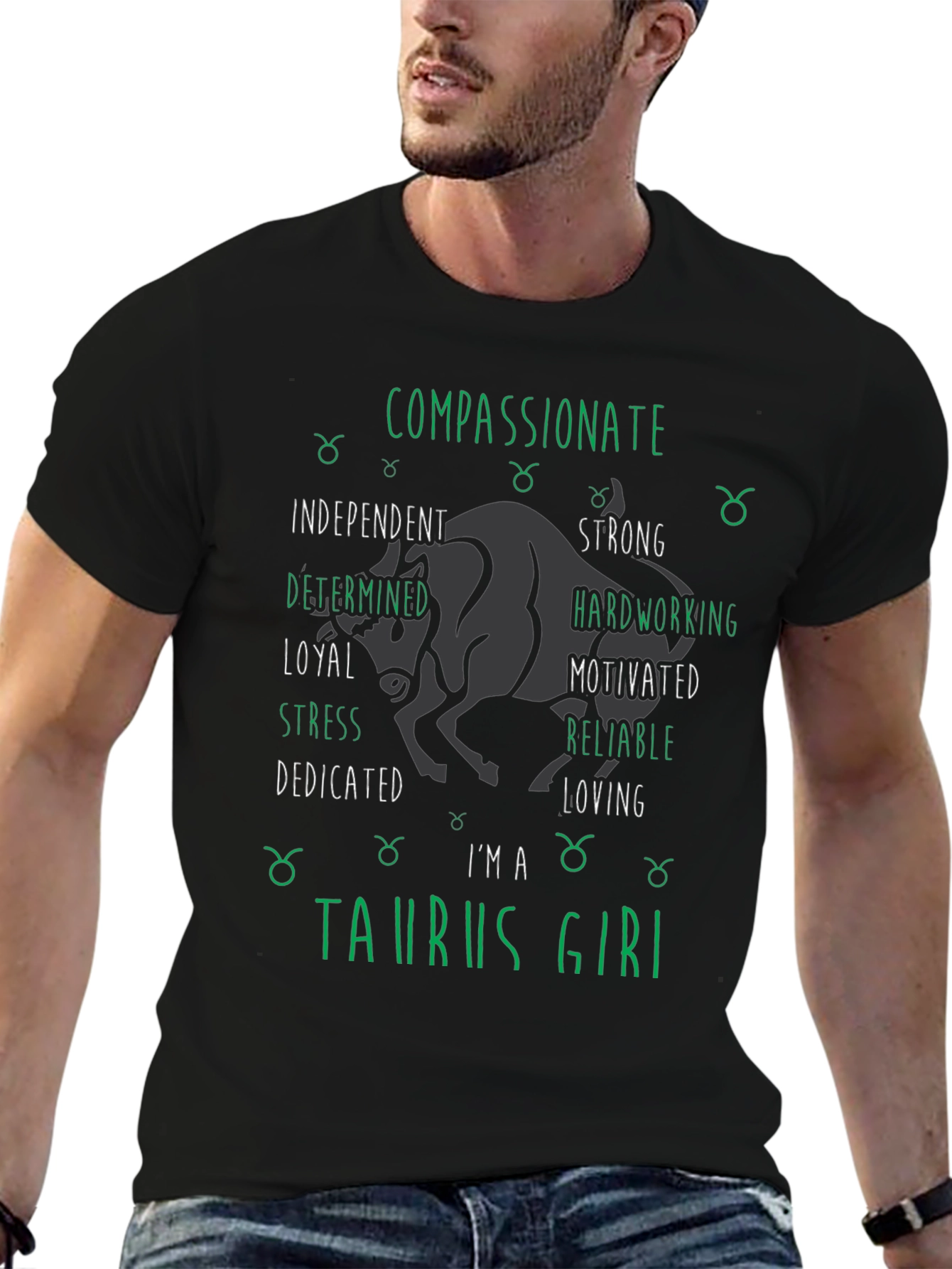 Taurus Girl Zodiac T-Shirt Compassionate and Strong