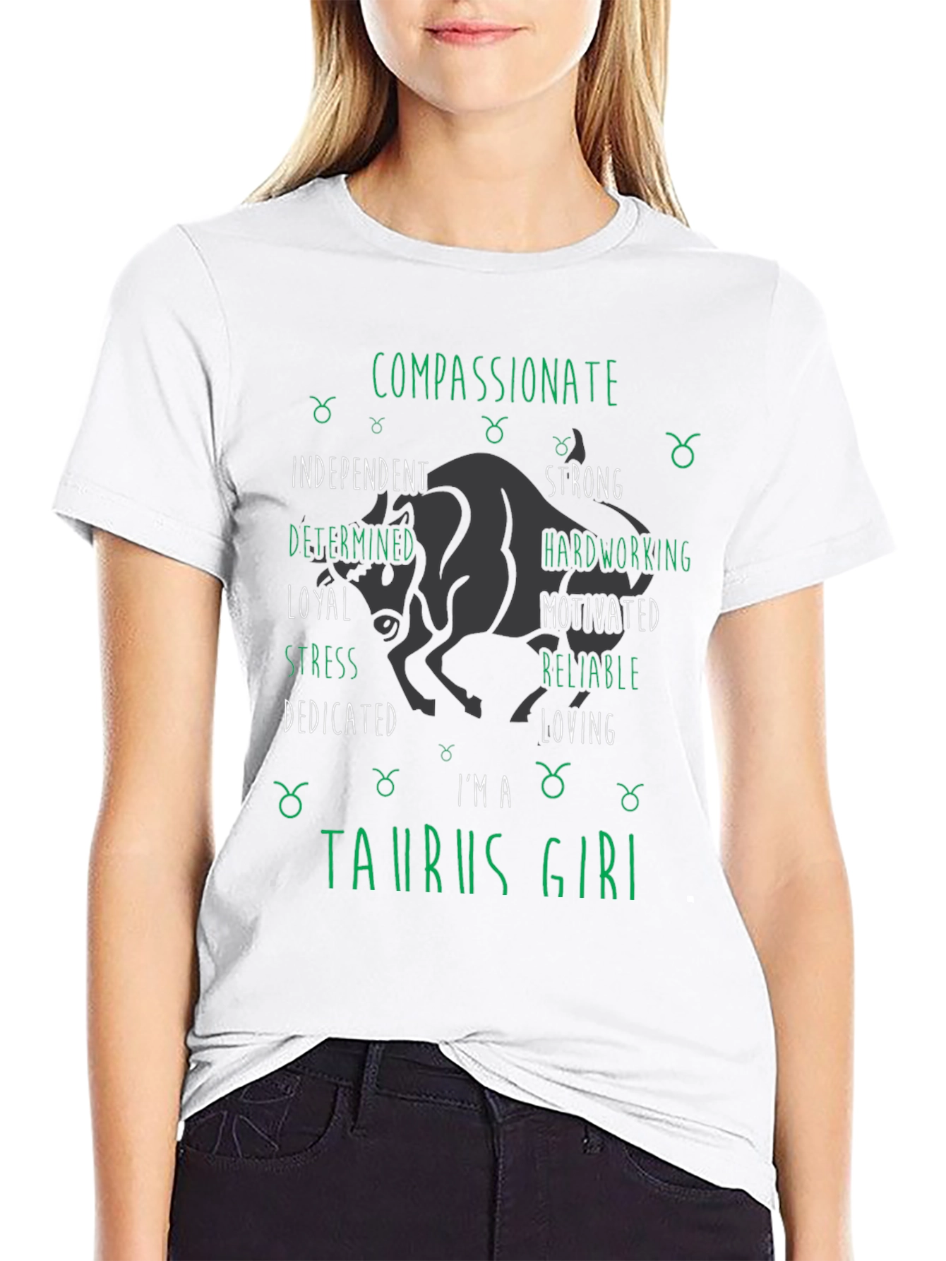 Taurus Girl Zodiac T-Shirt Compassionate and Strong