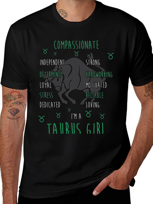 Taurus Girl Zodiac T-Shirt Compassionate and Strong