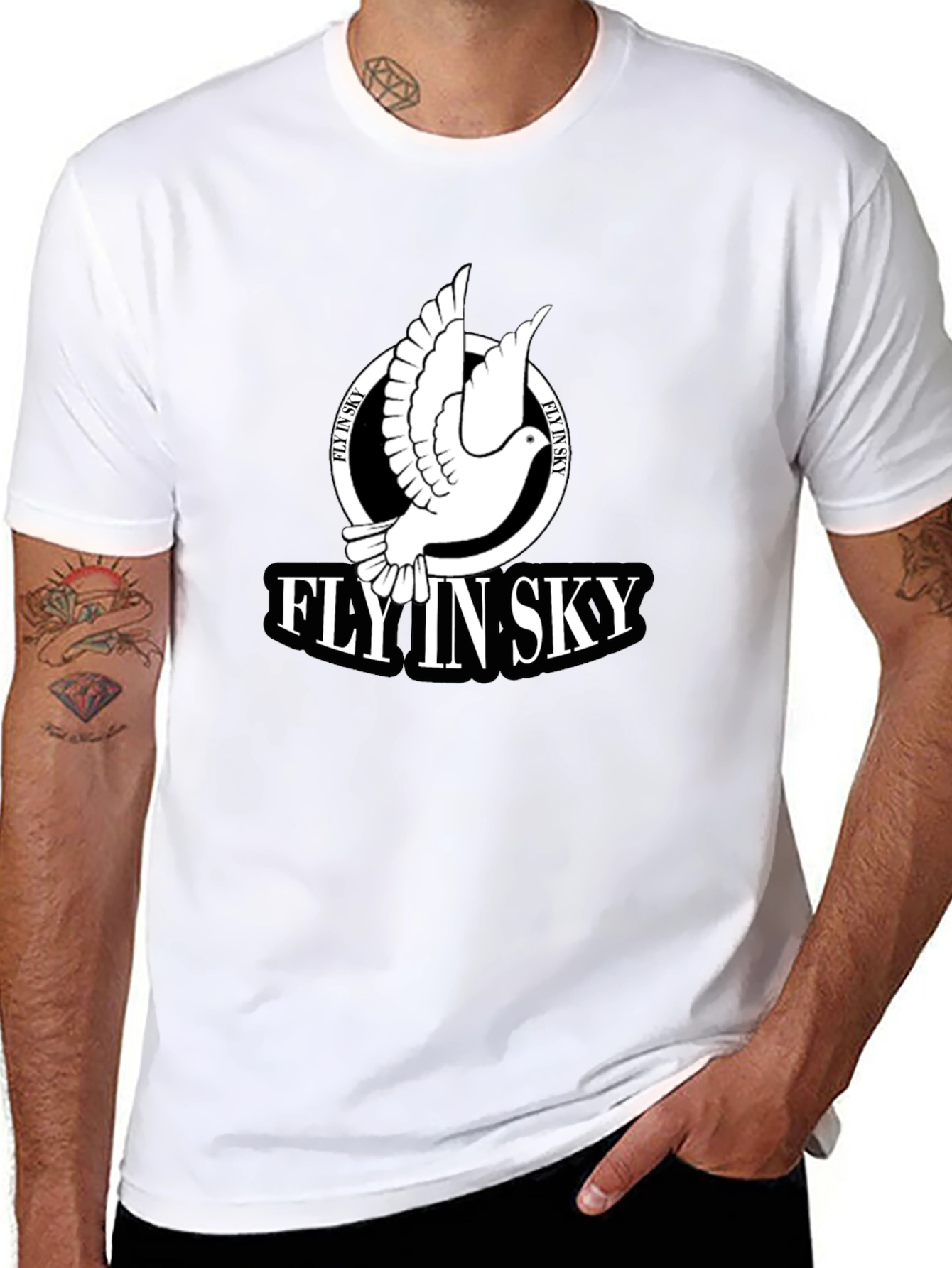 Fly in Sky Graphic Tee - Stylish Mens T-Shirt