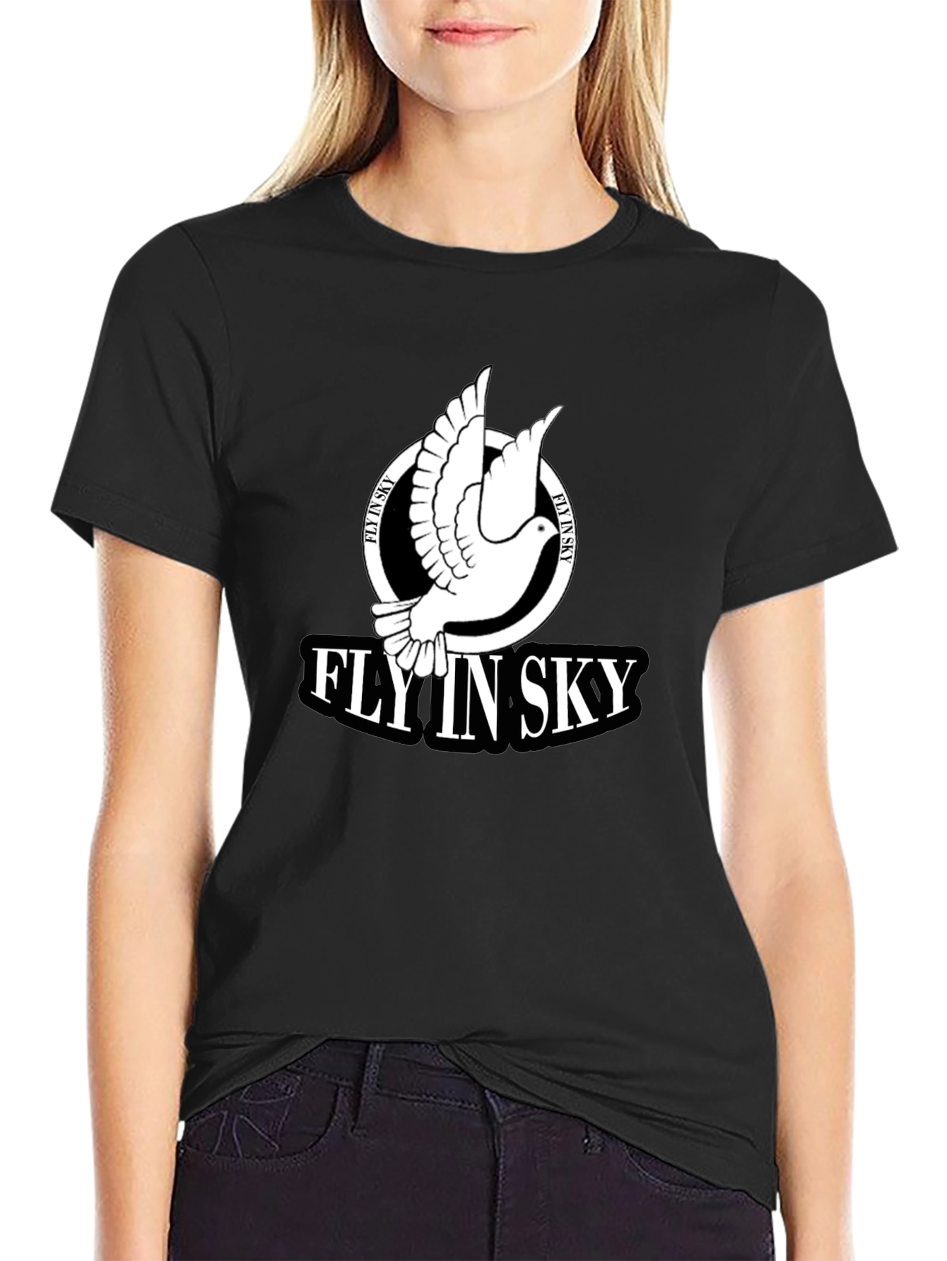 Fly in Sky Graphic Tee - Stylish Mens T-Shirt