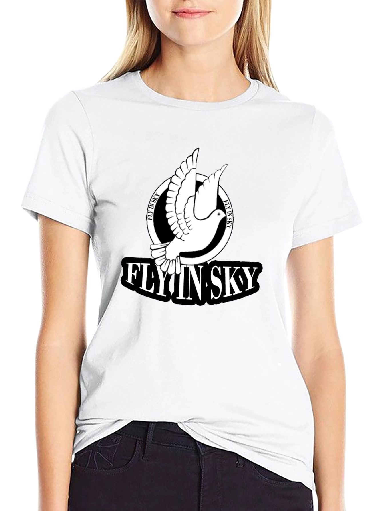 Fly in Sky Graphic Tee - Stylish Mens T-Shirt