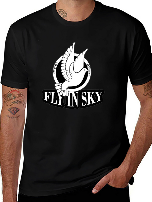 Fly in Sky Graphic Tee - Stylish Mens T-Shirt