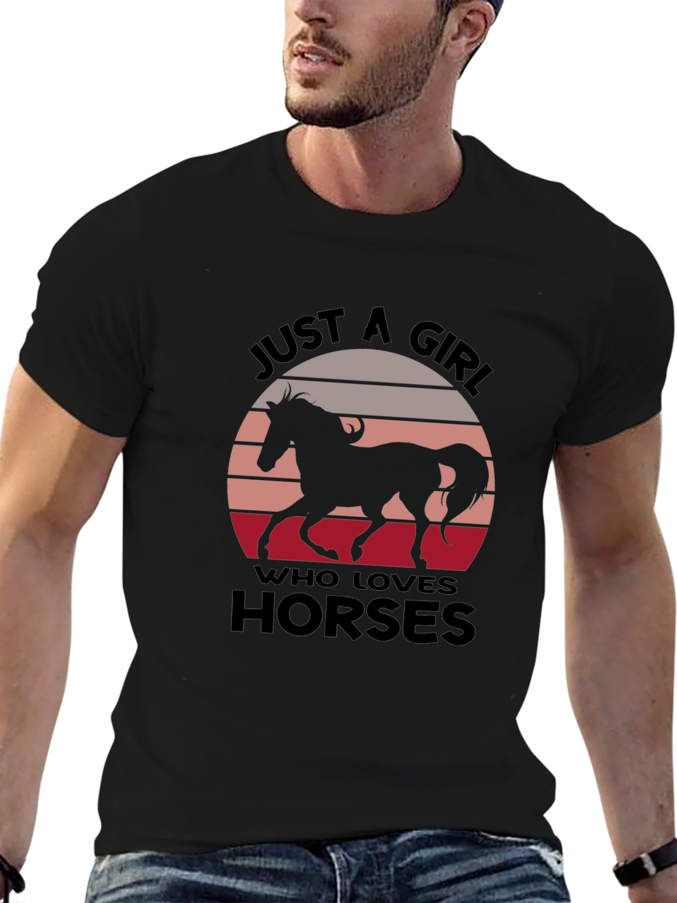 Just a Girl Who Loves Horses Graphic Tee