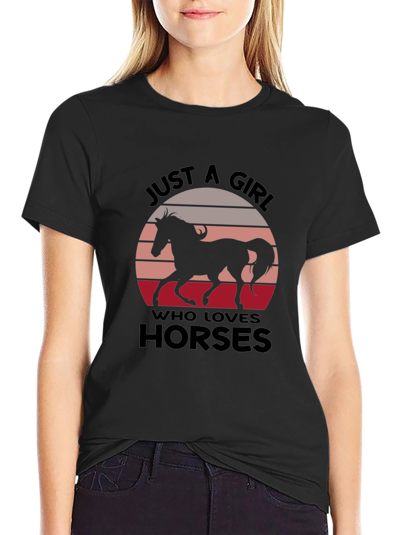 Just a Girl Who Loves Horses Graphic Tee