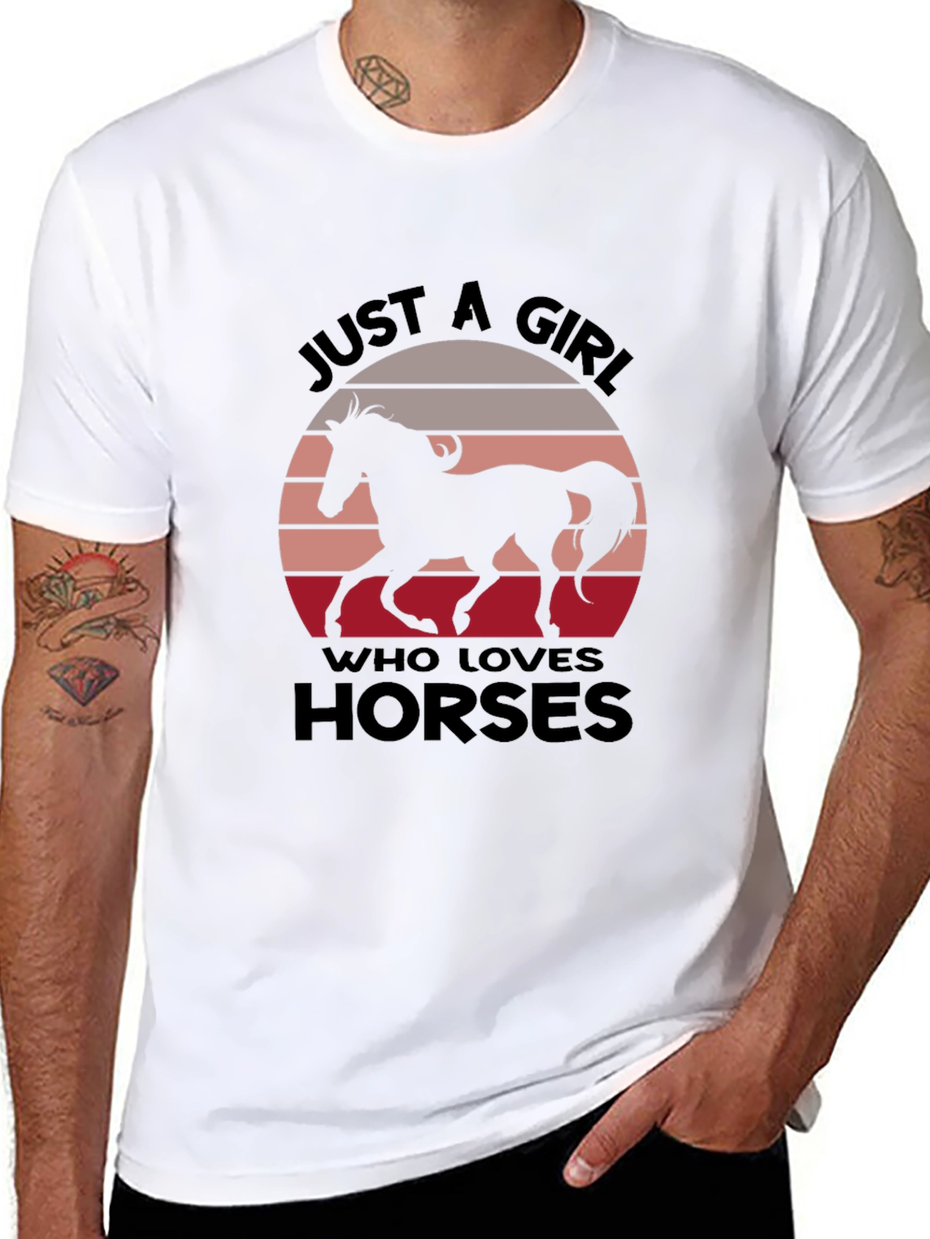 Just a Girl Who Loves Horses Graphic Tee