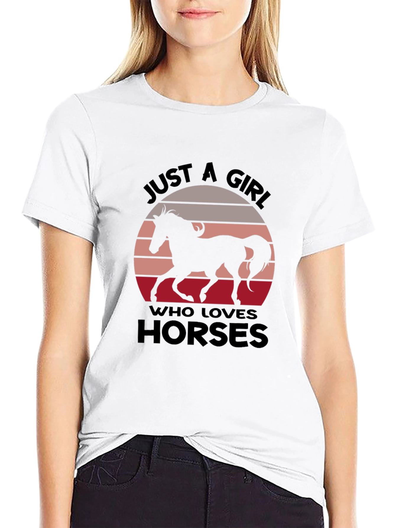 Just a Girl Who Loves Horses Graphic Tee