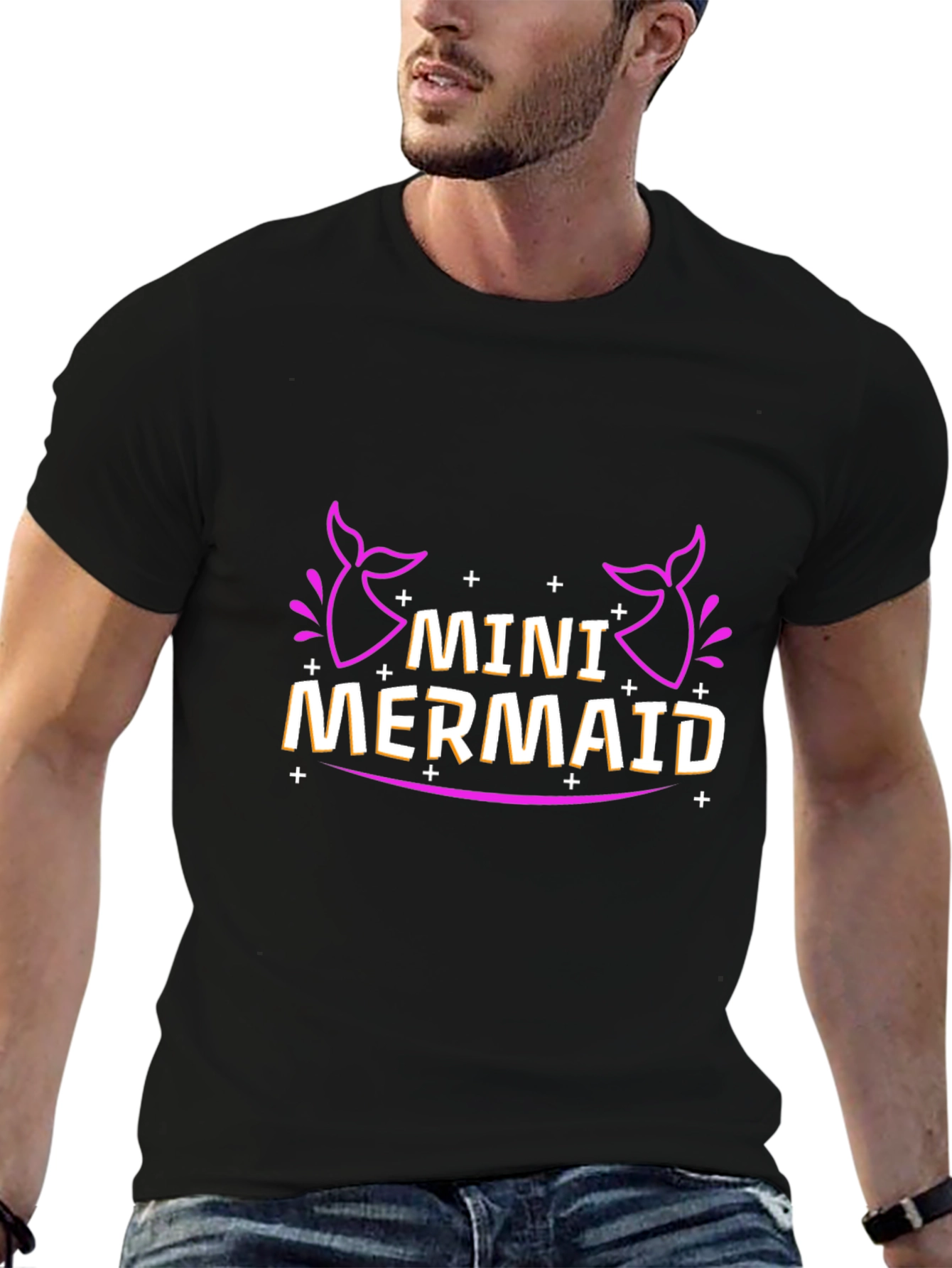 Mini Mermaid Black T-Shirt