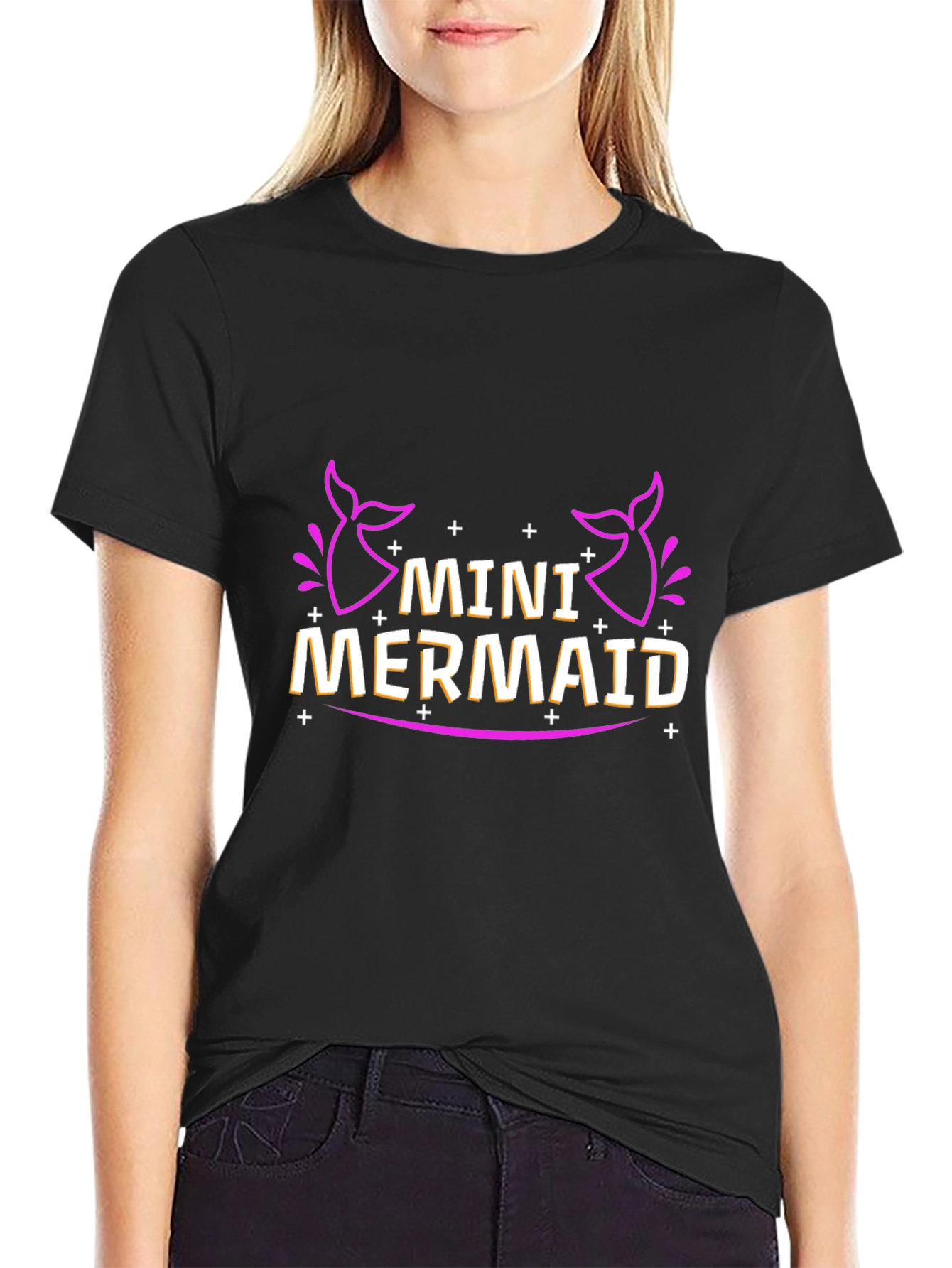 Mini Mermaid Black T-Shirt