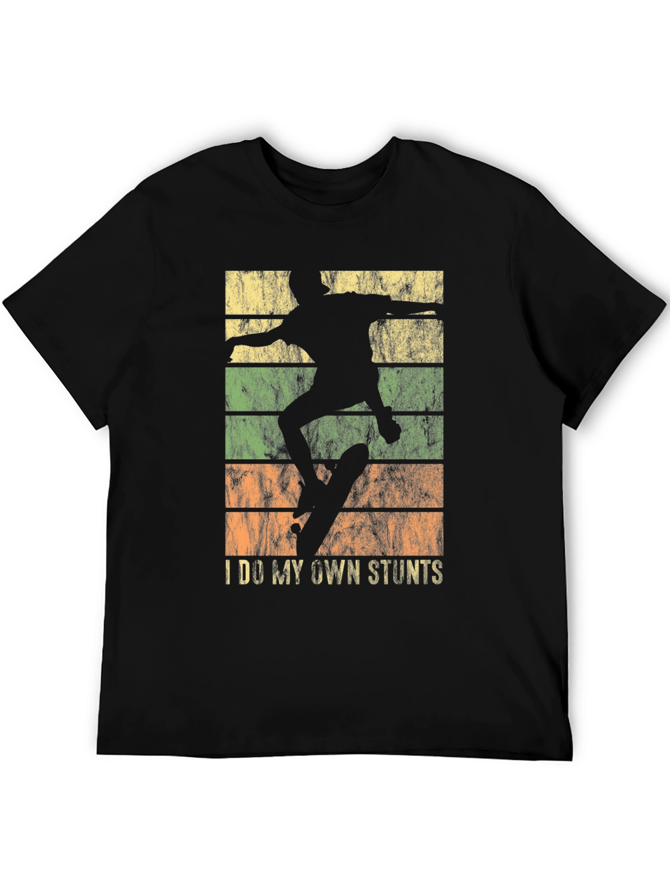 I Do My Own Stunts Skater T-Shirt Retro Style