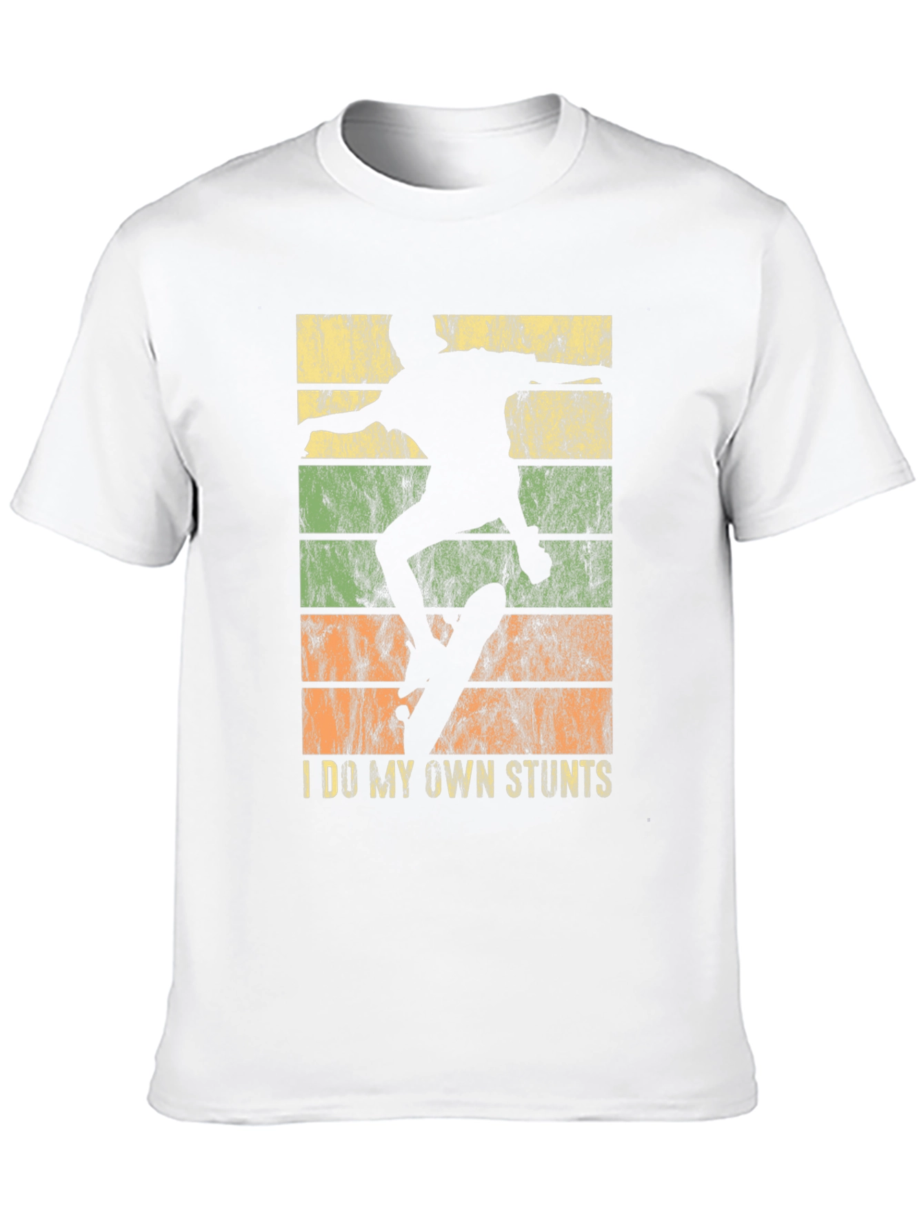 I Do My Own Stunts Skater T-Shirt Retro Style