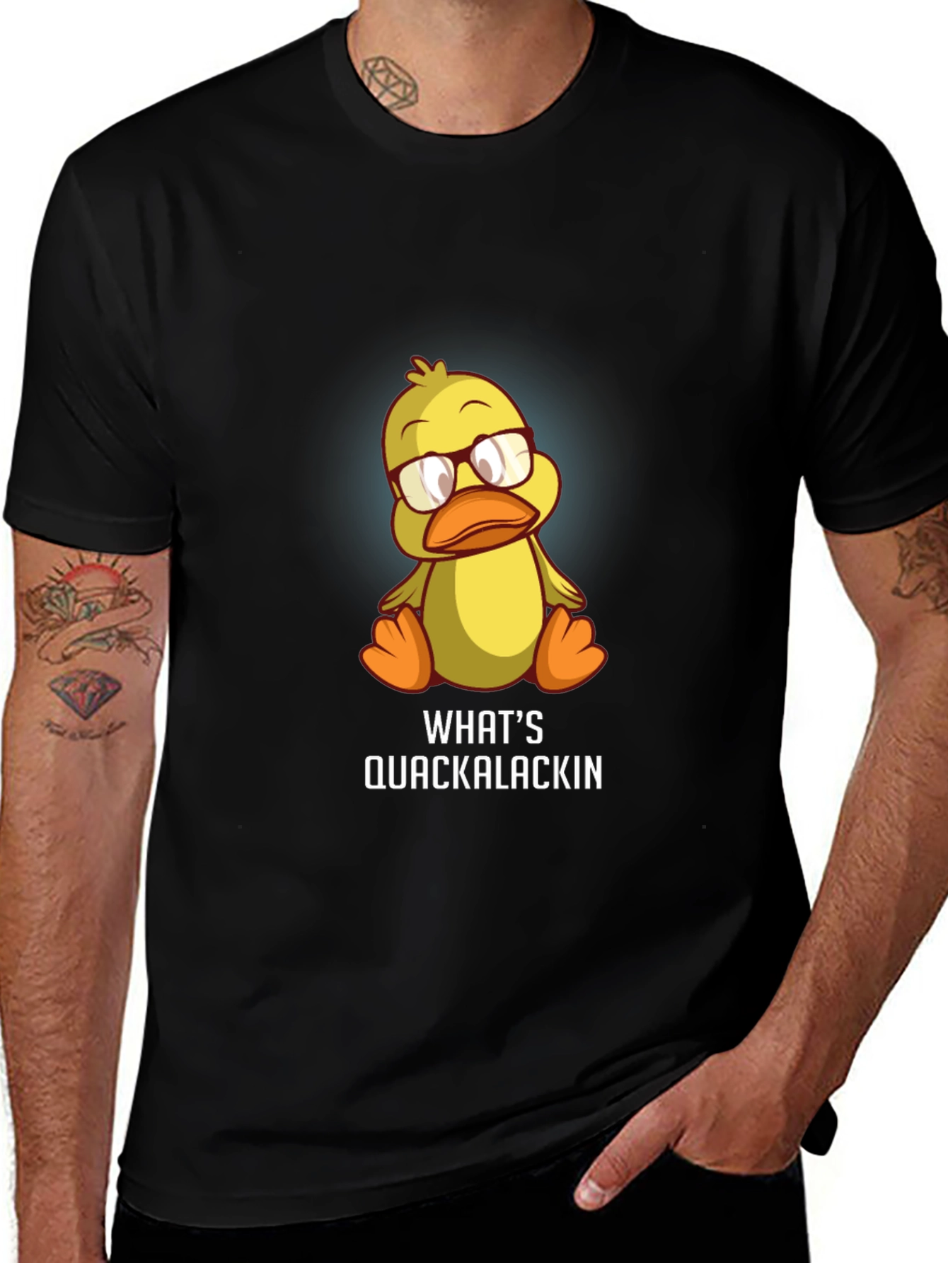 Whats Quackalackin Funny Duck Graphic Tee