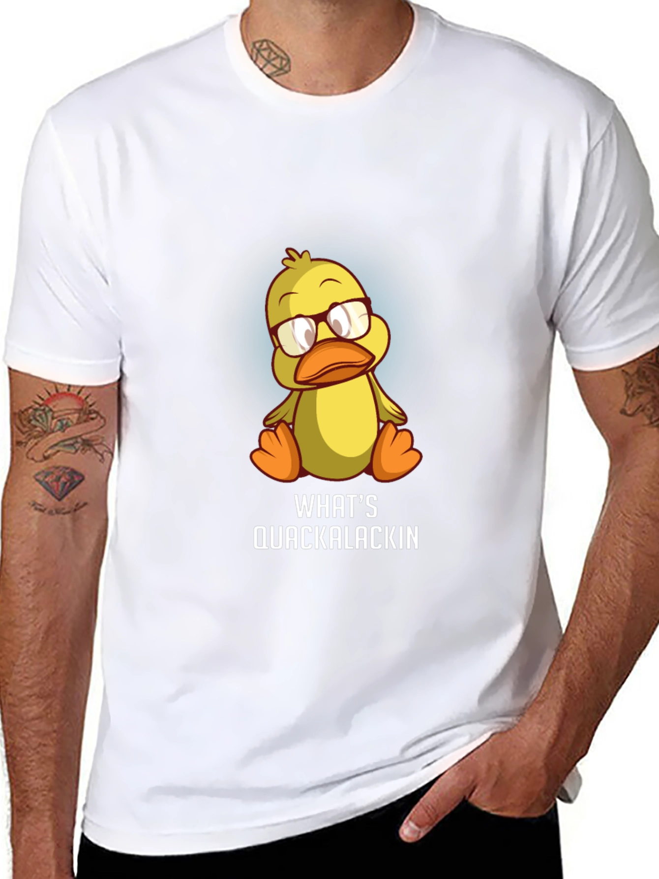 Whats Quackalackin Funny Duck Graphic Tee