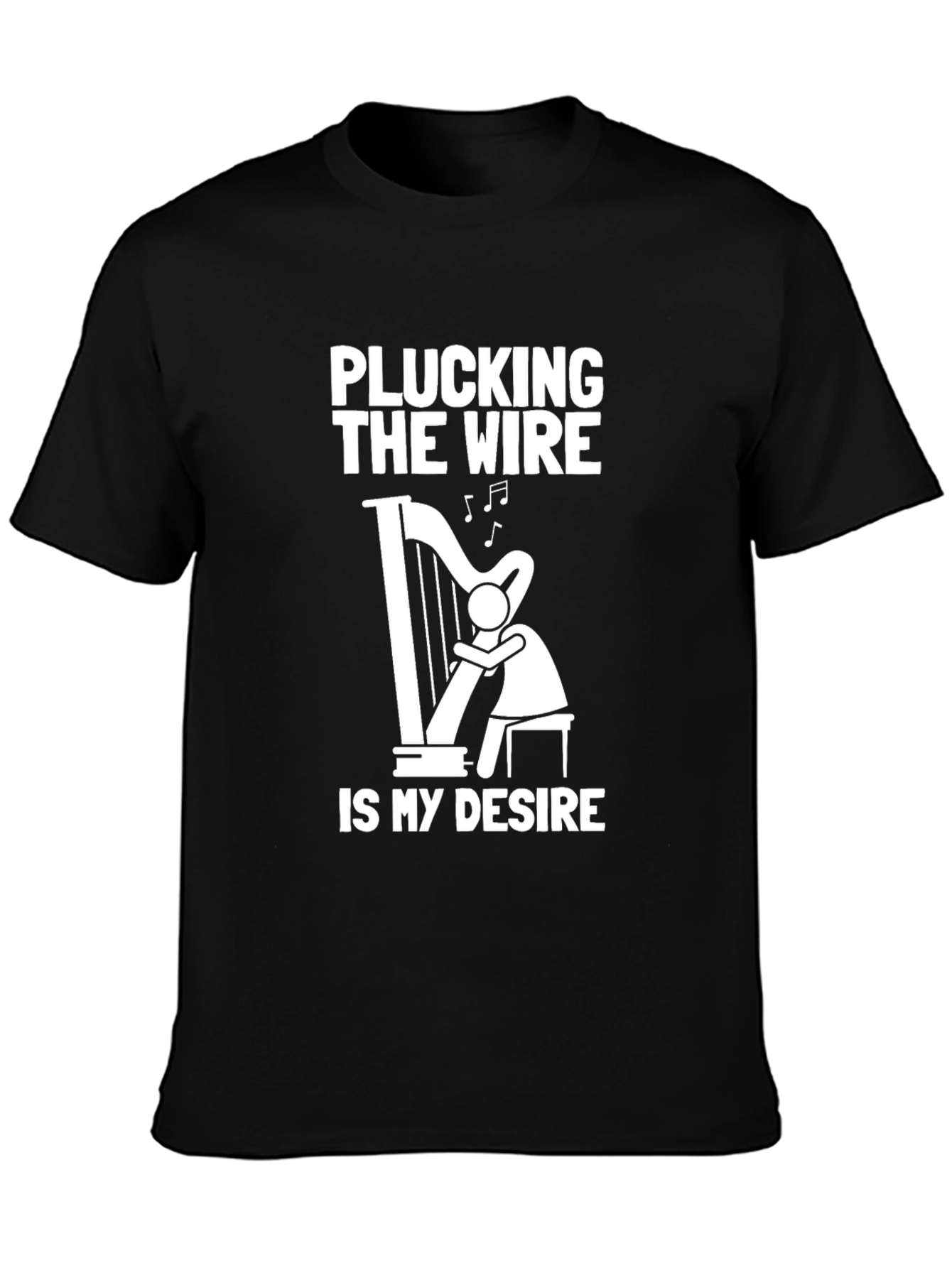 Plucking the Wire Harp Graphic T-Shirt
