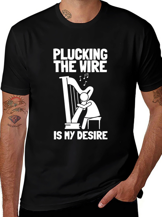 Plucking the Wire Harp Graphic T-Shirt