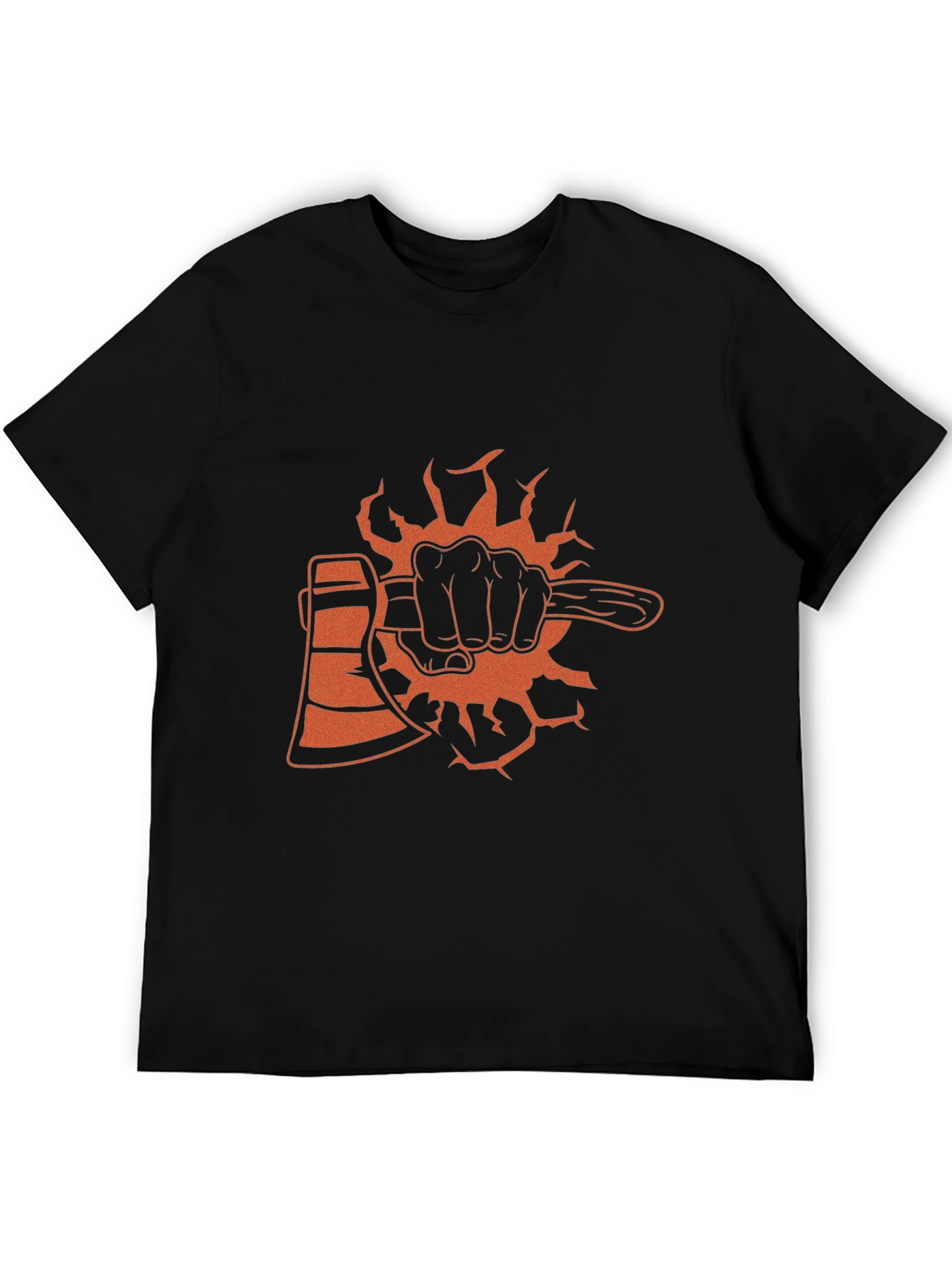 Black Axe T-Shirt Lumberjack Hand Graphic Tee