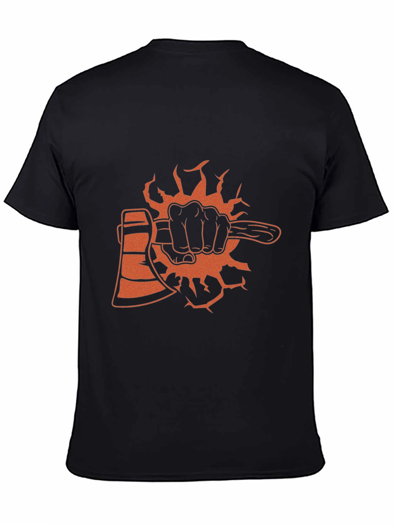 Black Axe T-Shirt Lumberjack Hand Graphic Tee