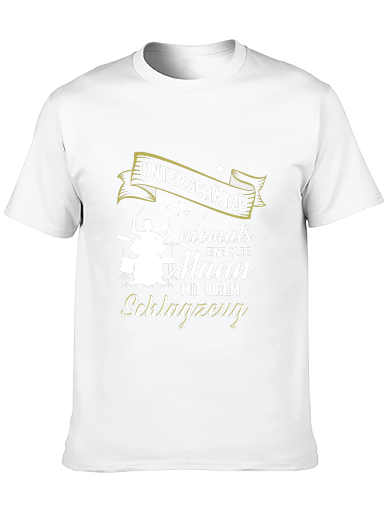 Drummer Old Man T-Shirt - Never Underestimate