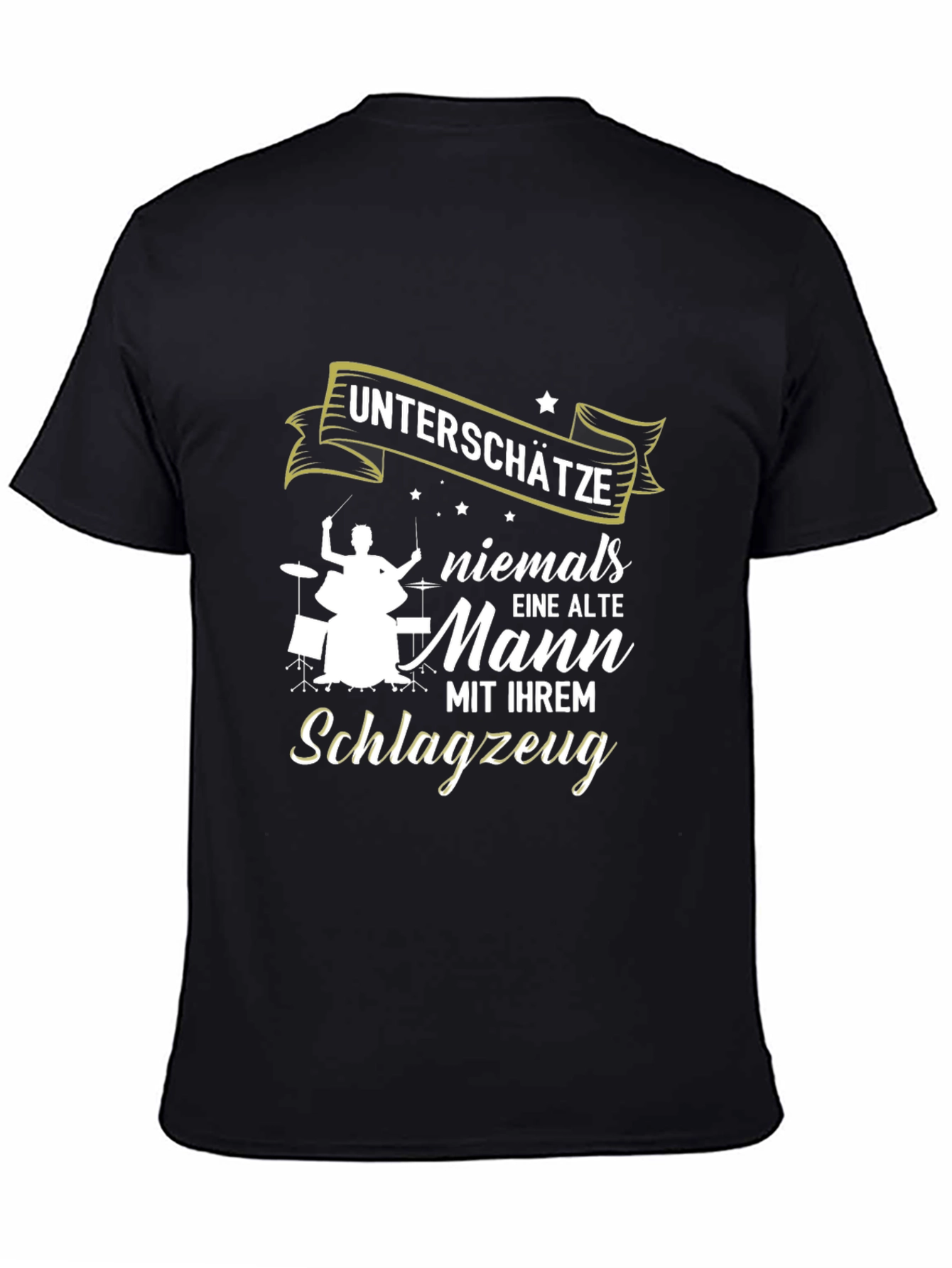 Drummer Old Man T-Shirt - Never Underestimate