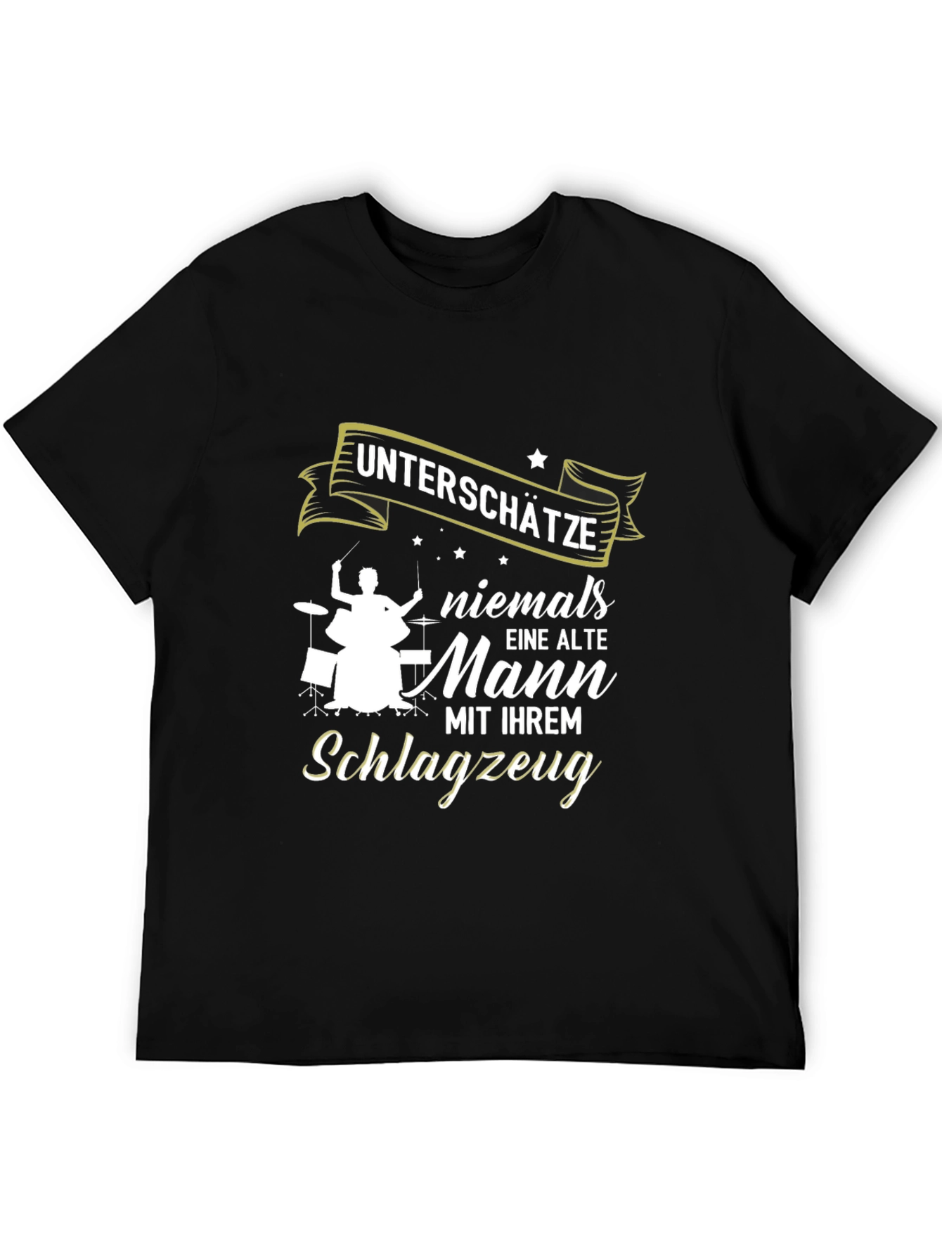 Drummer Old Man T-Shirt - Never Underestimate