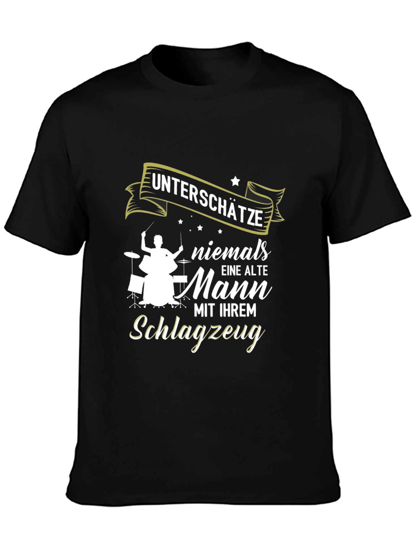 Drummer Old Man T-Shirt - Never Underestimate