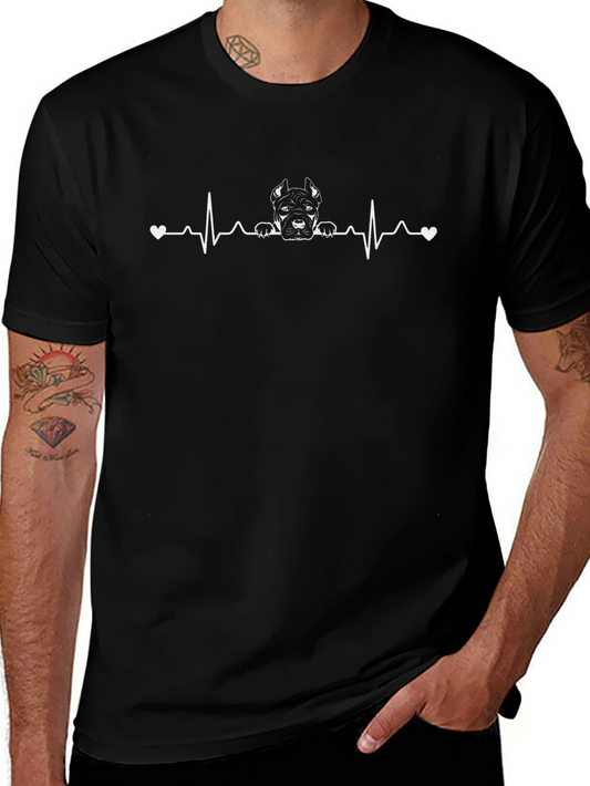 Dog Heartbeat T-Shirt - Black