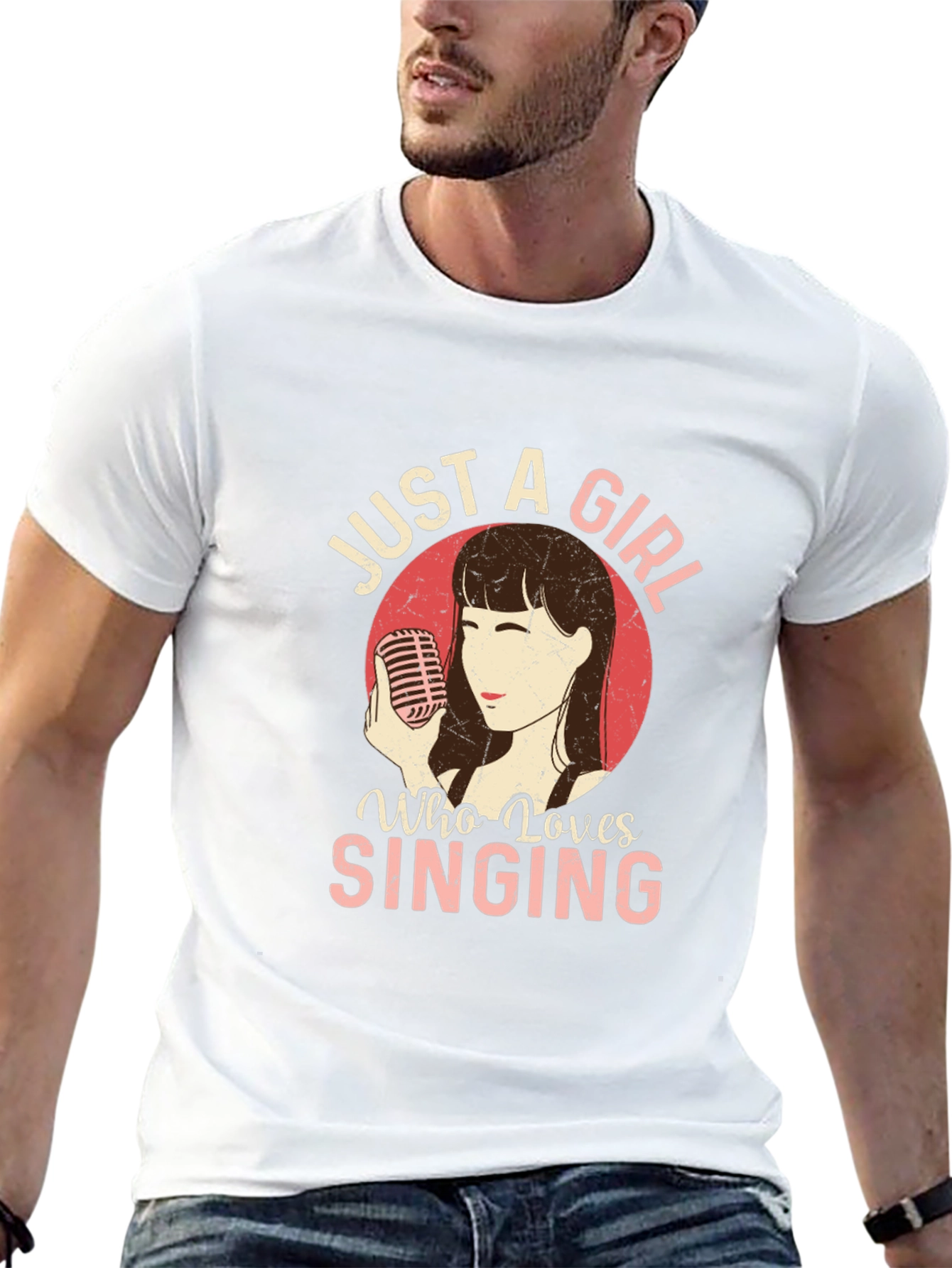Just a Girl Who Loves Singing Black T-Shirt