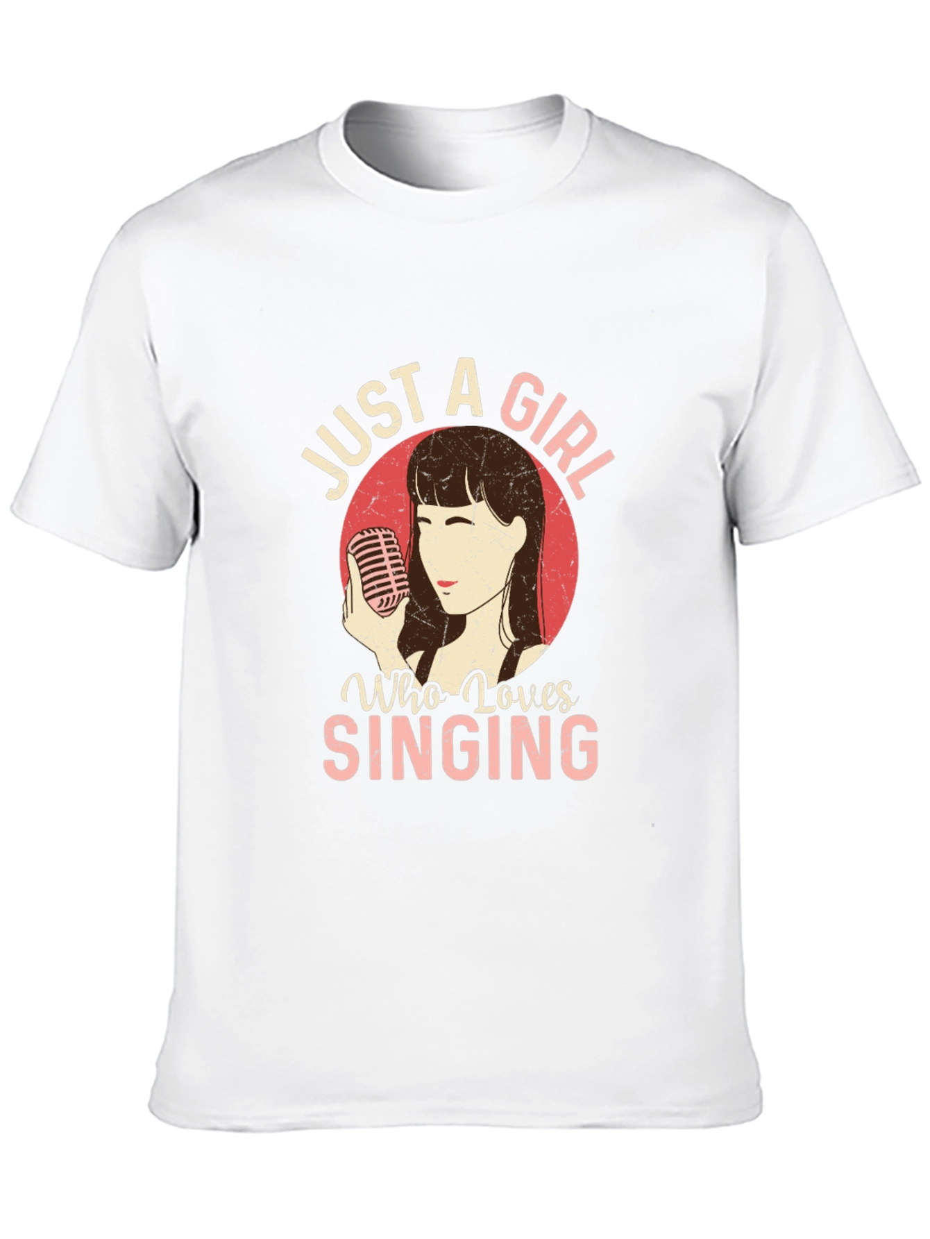 Just a Girl Who Loves Singing Black T-Shirt