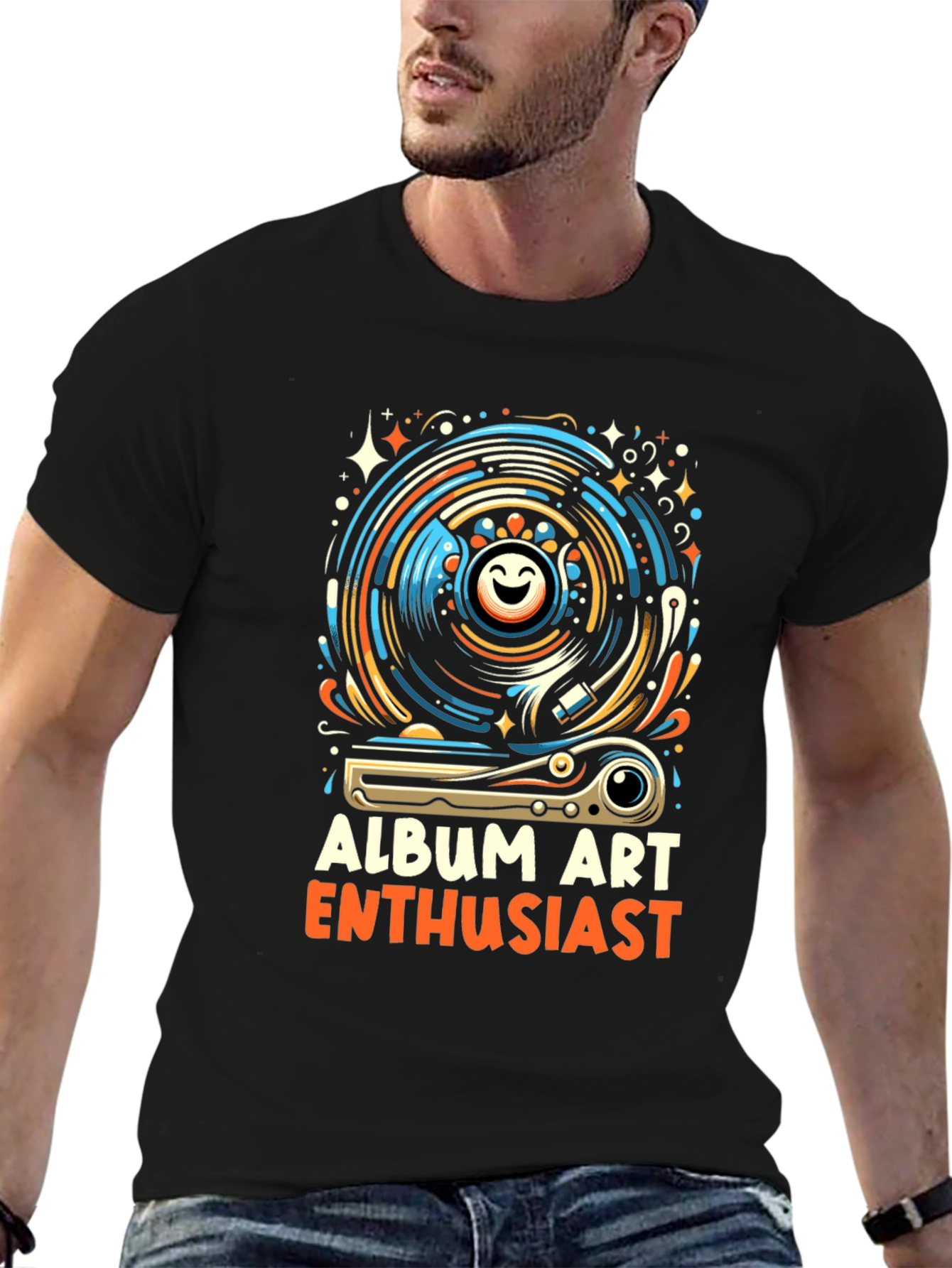 Album Art Enthusiast Graphic Tee