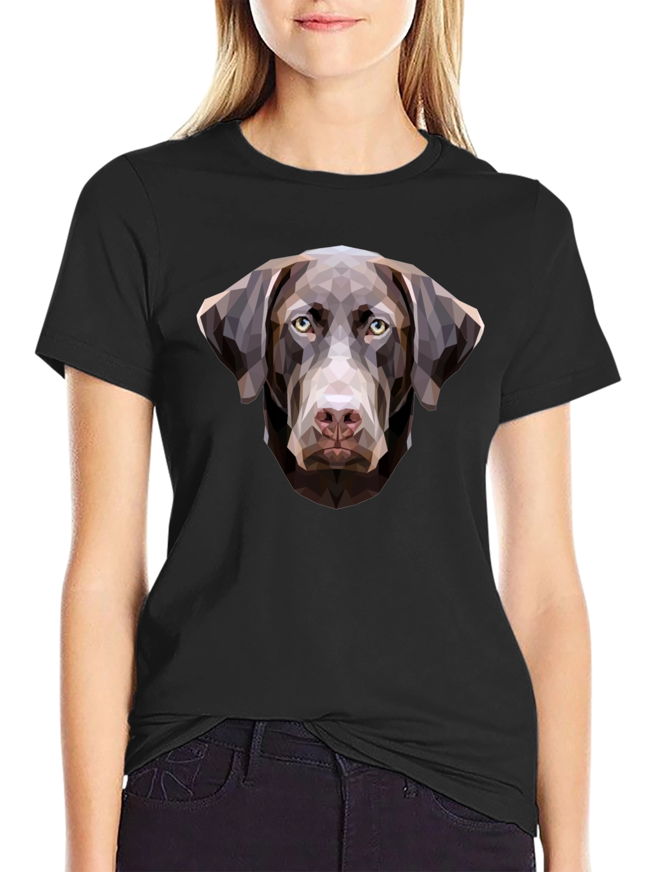 Geometric Dog T-Shirt - Unique Labrador Design