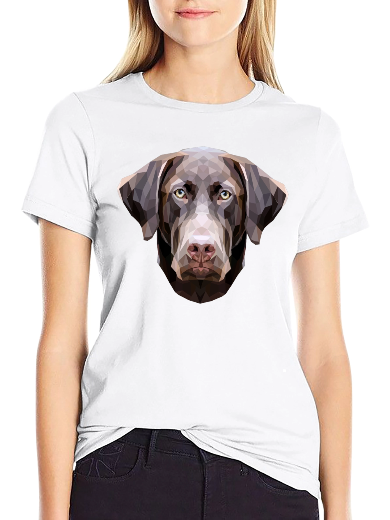 Geometric Dog T-Shirt - Unique Labrador Design