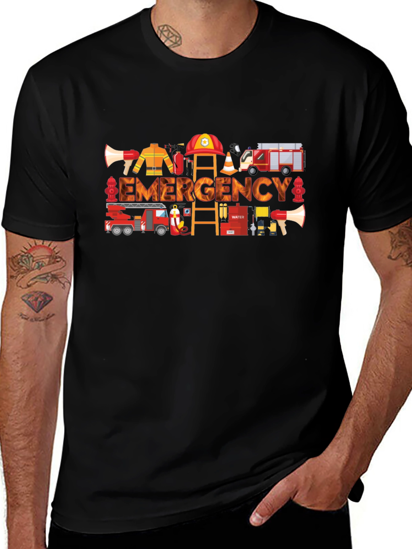 Emergency Firefighter Graphic Tee