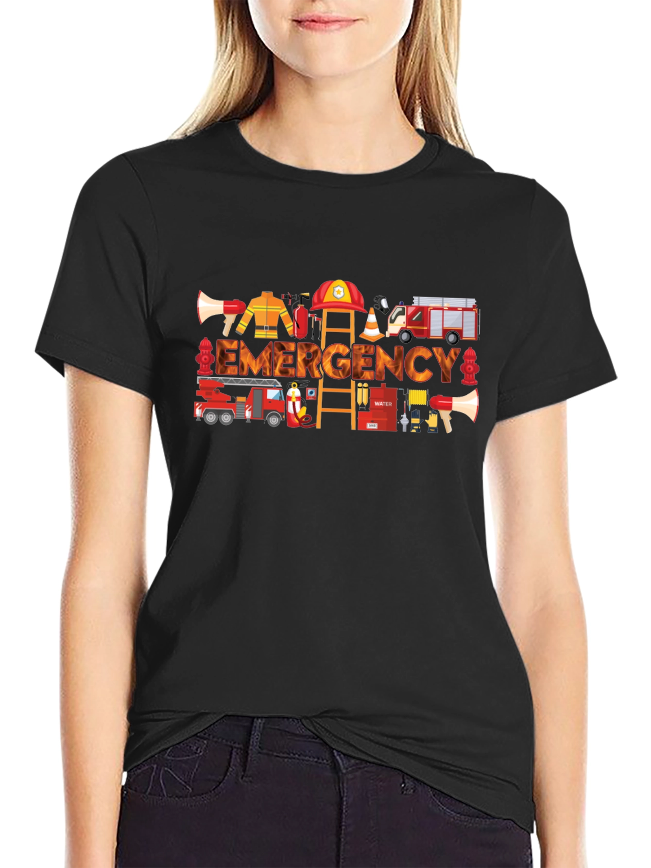Emergency Firefighter Graphic Tee