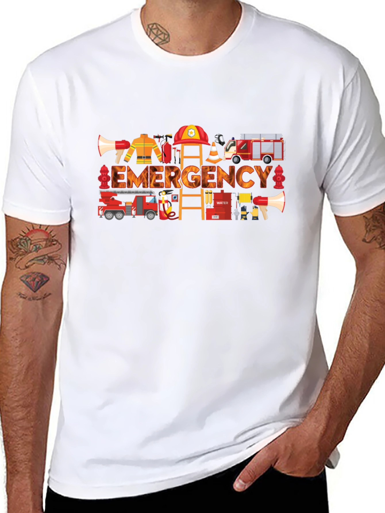 Emergency Firefighter Graphic Tee