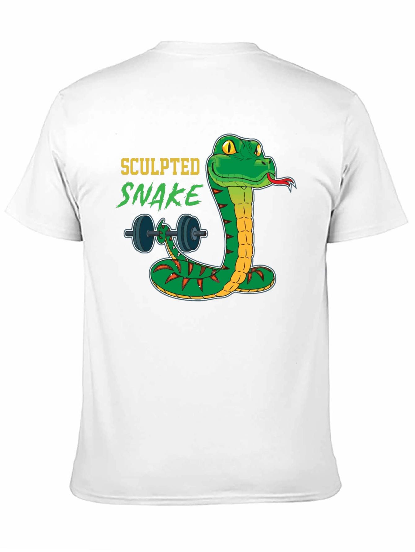 Sculpted Snake Lifting Weights Graphic Tee