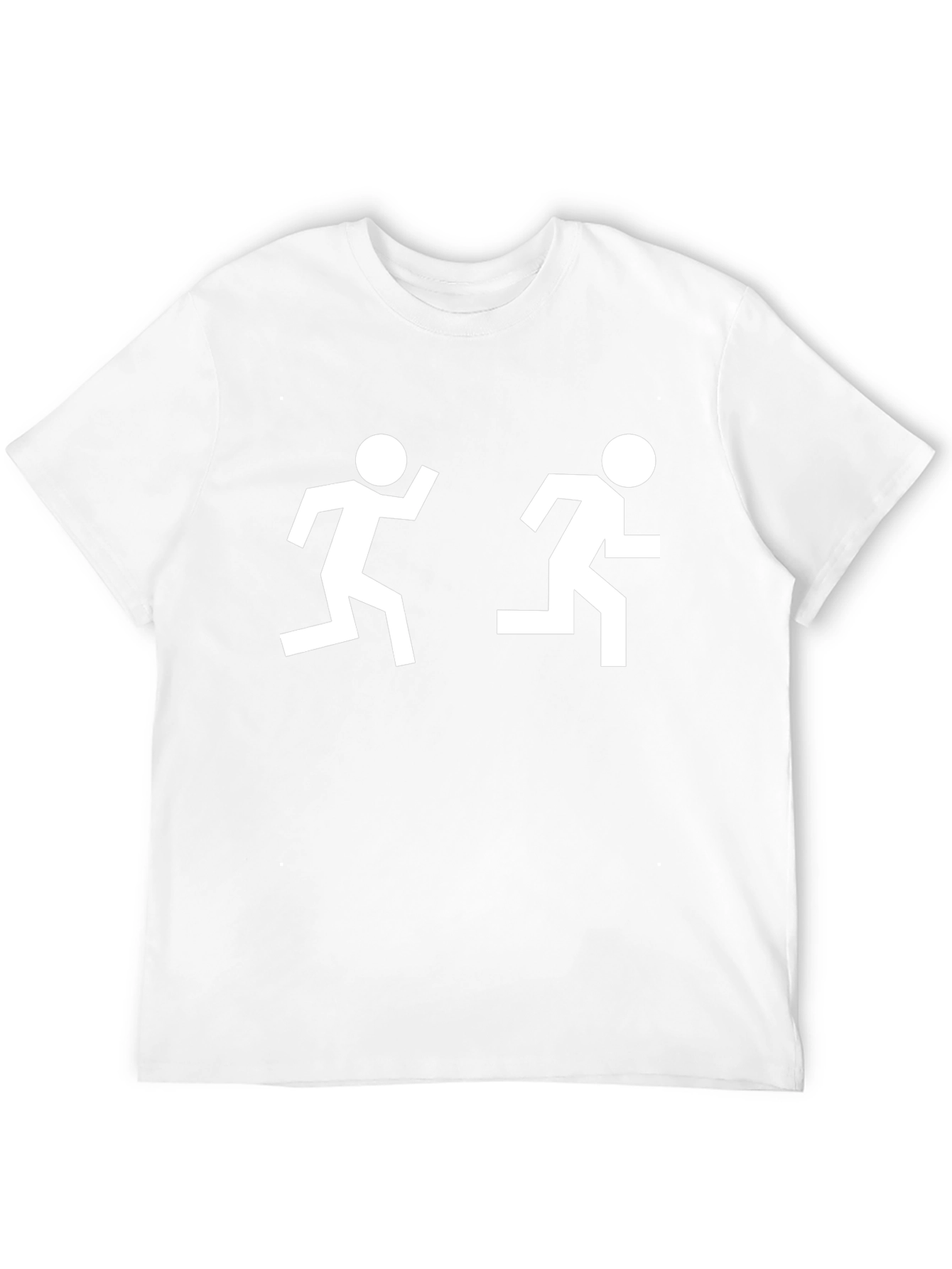 Running Man Graphic Tee - Black Cotton T-Shirt