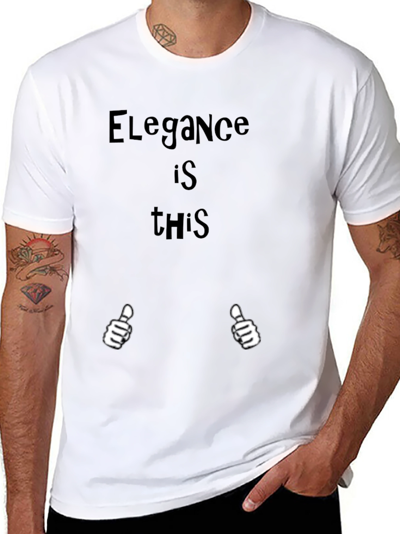 Elegant Humor Black T-Shirt