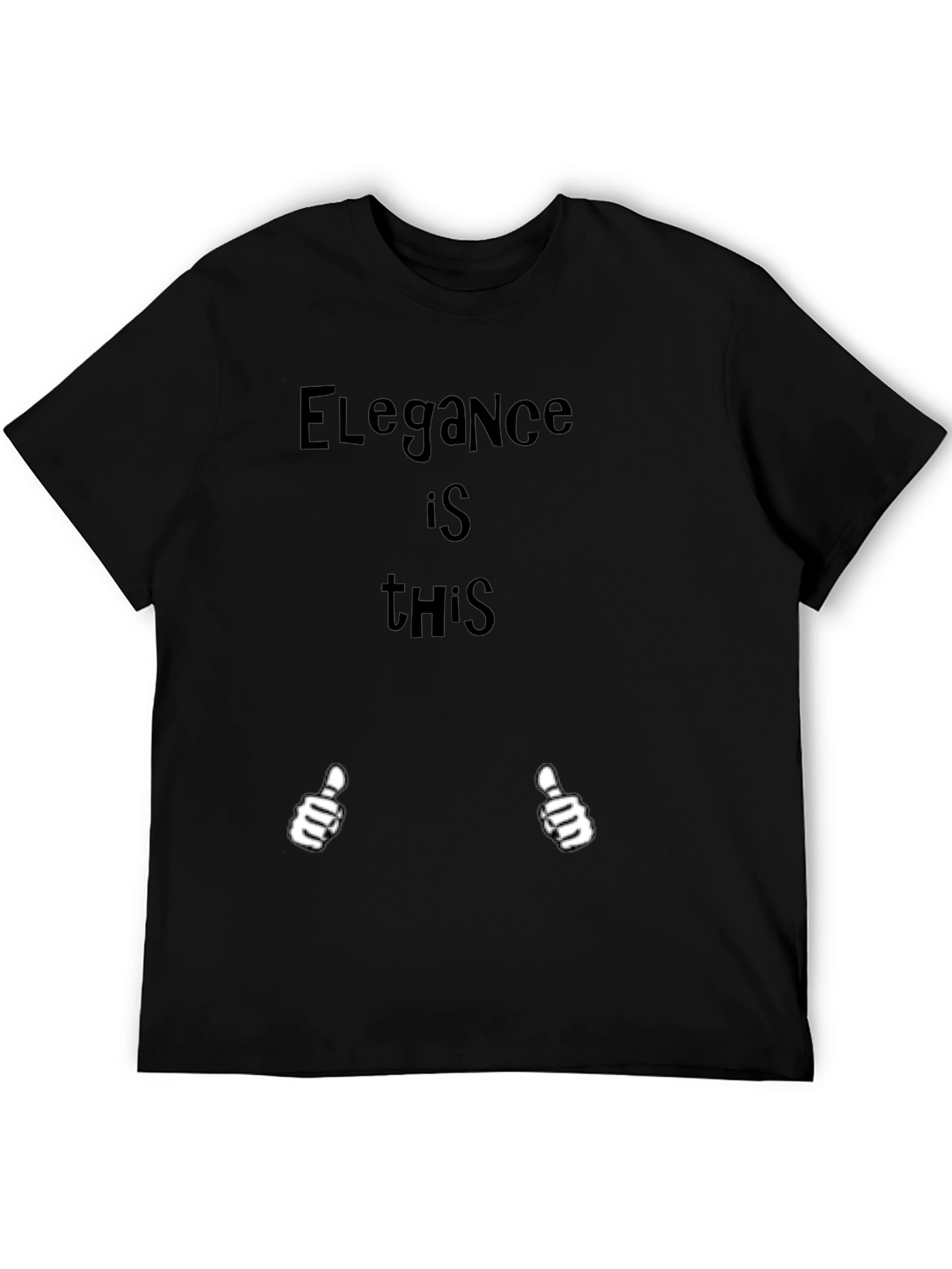Elegant Humor Black T-Shirt