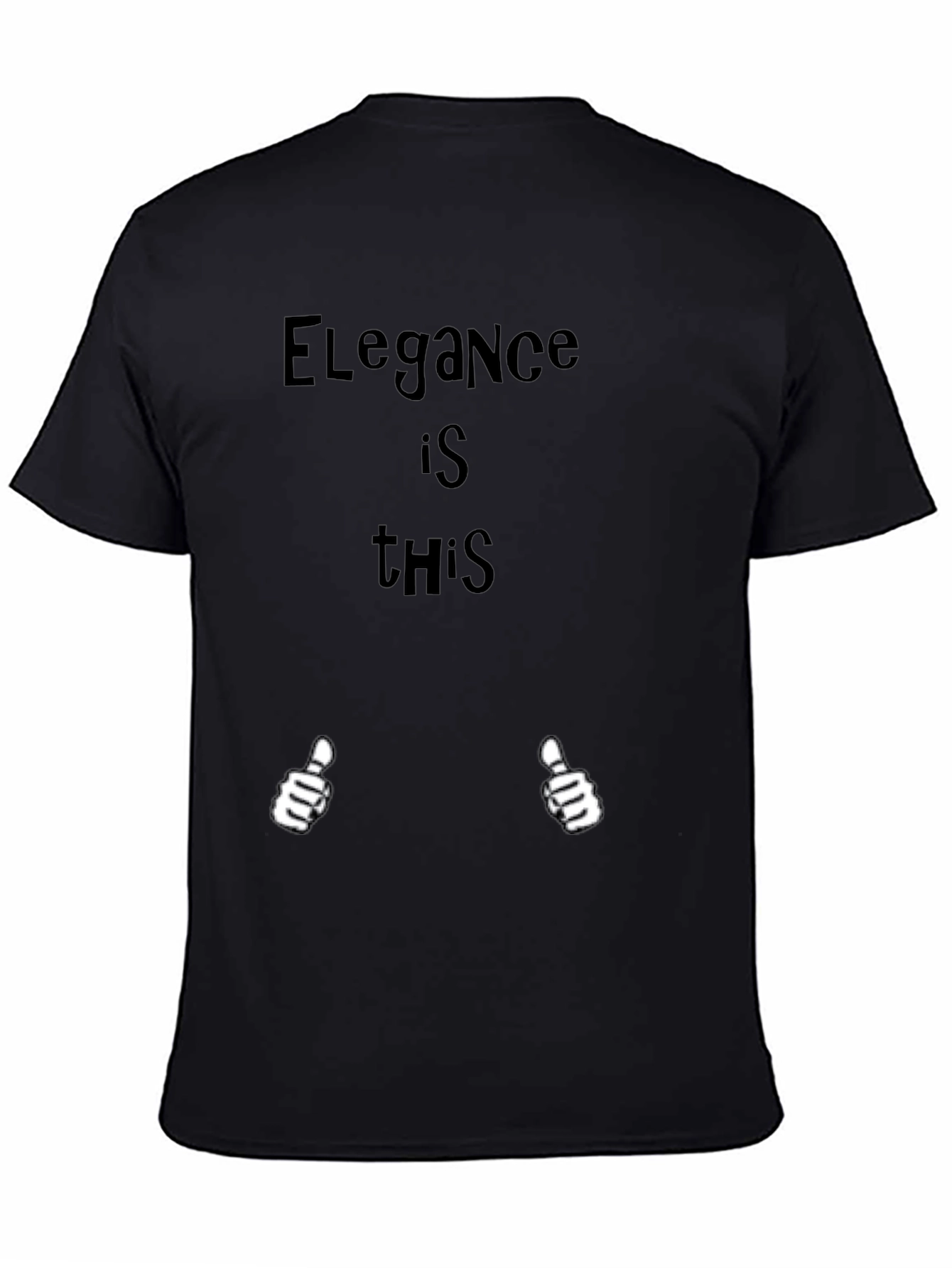 Elegant Humor Black T-Shirt