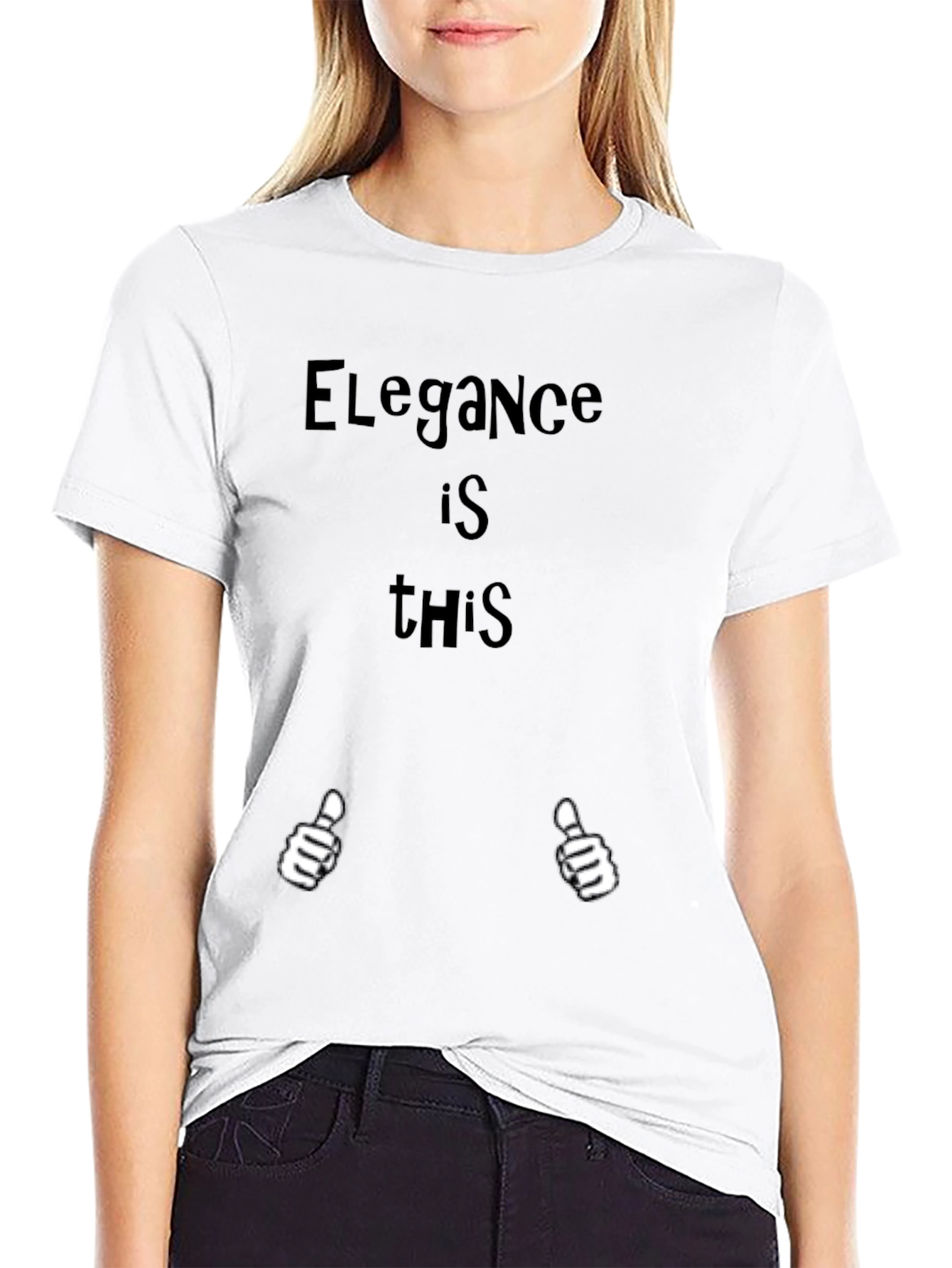 Elegant Humor Black T-Shirt