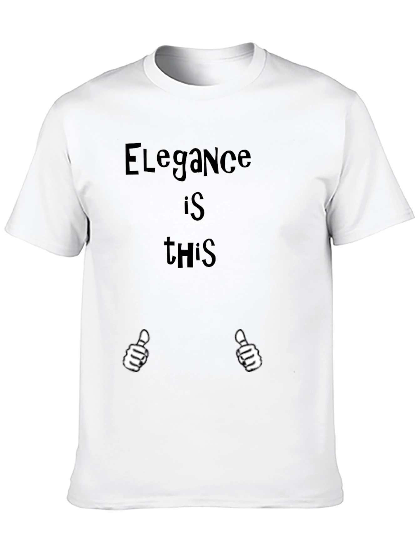 Elegant Humor Black T-Shirt
