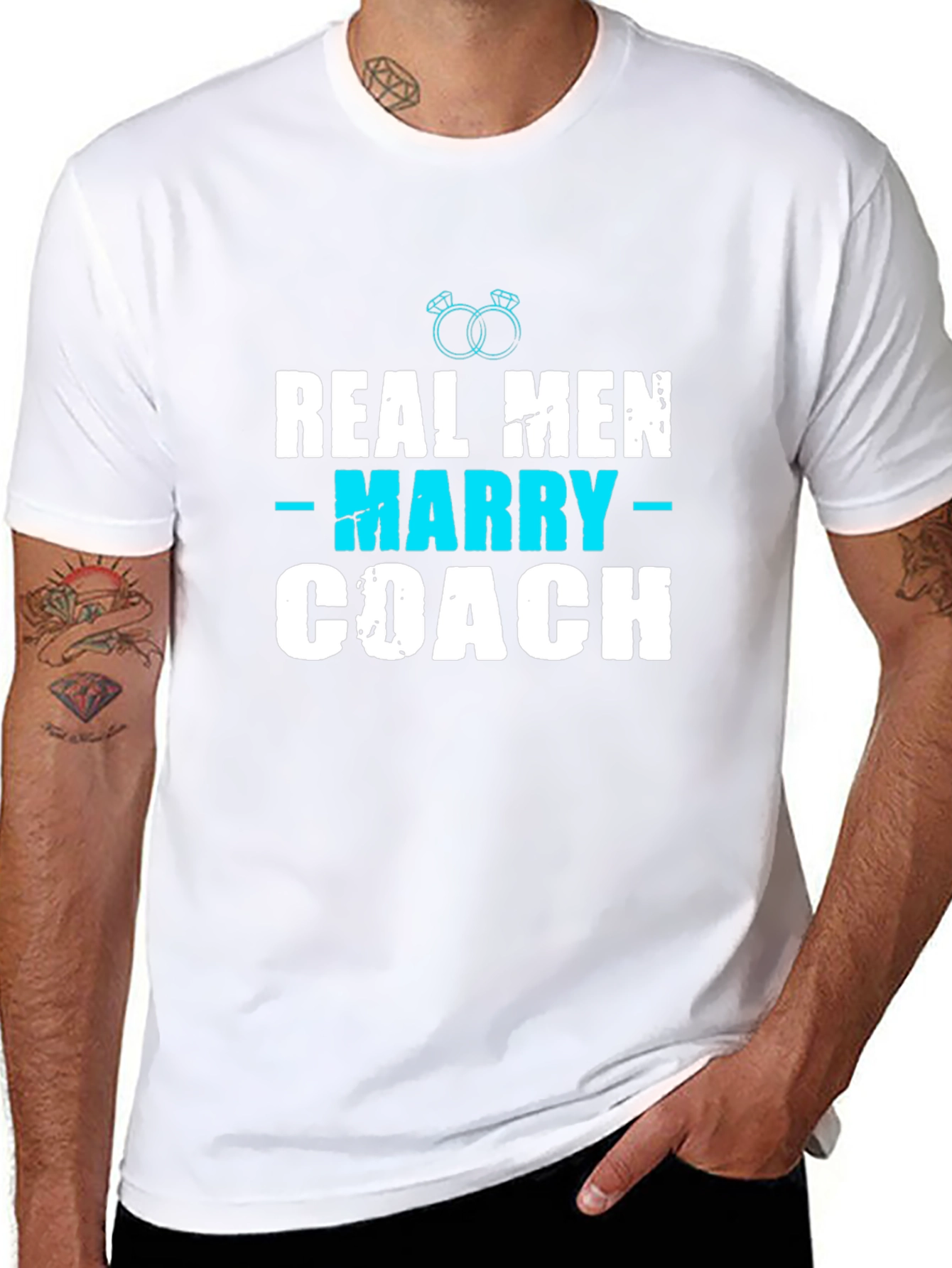 Real Men Marry Coach T-Shirt - Black