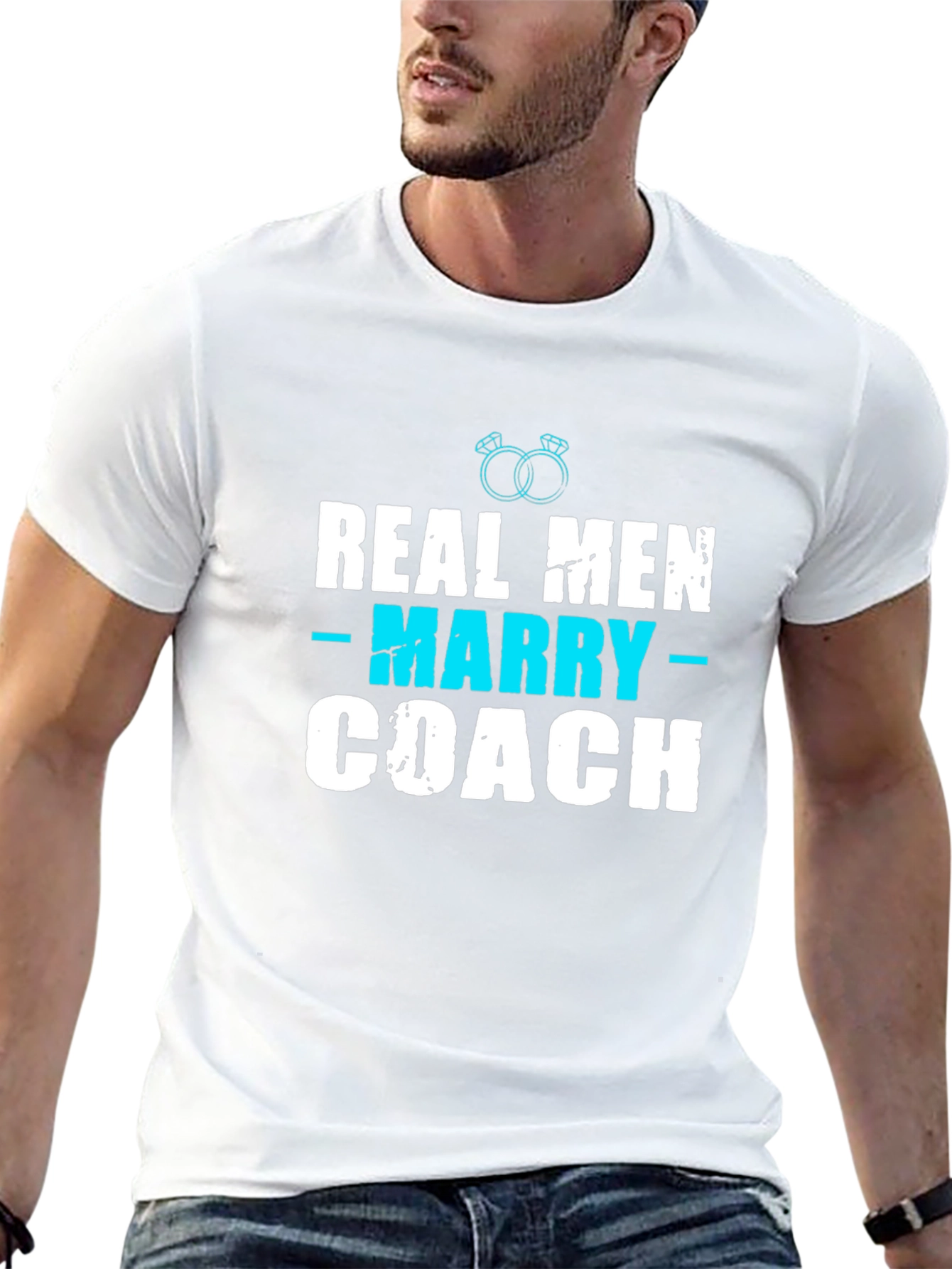 Real Men Marry Coach T-Shirt - Black
