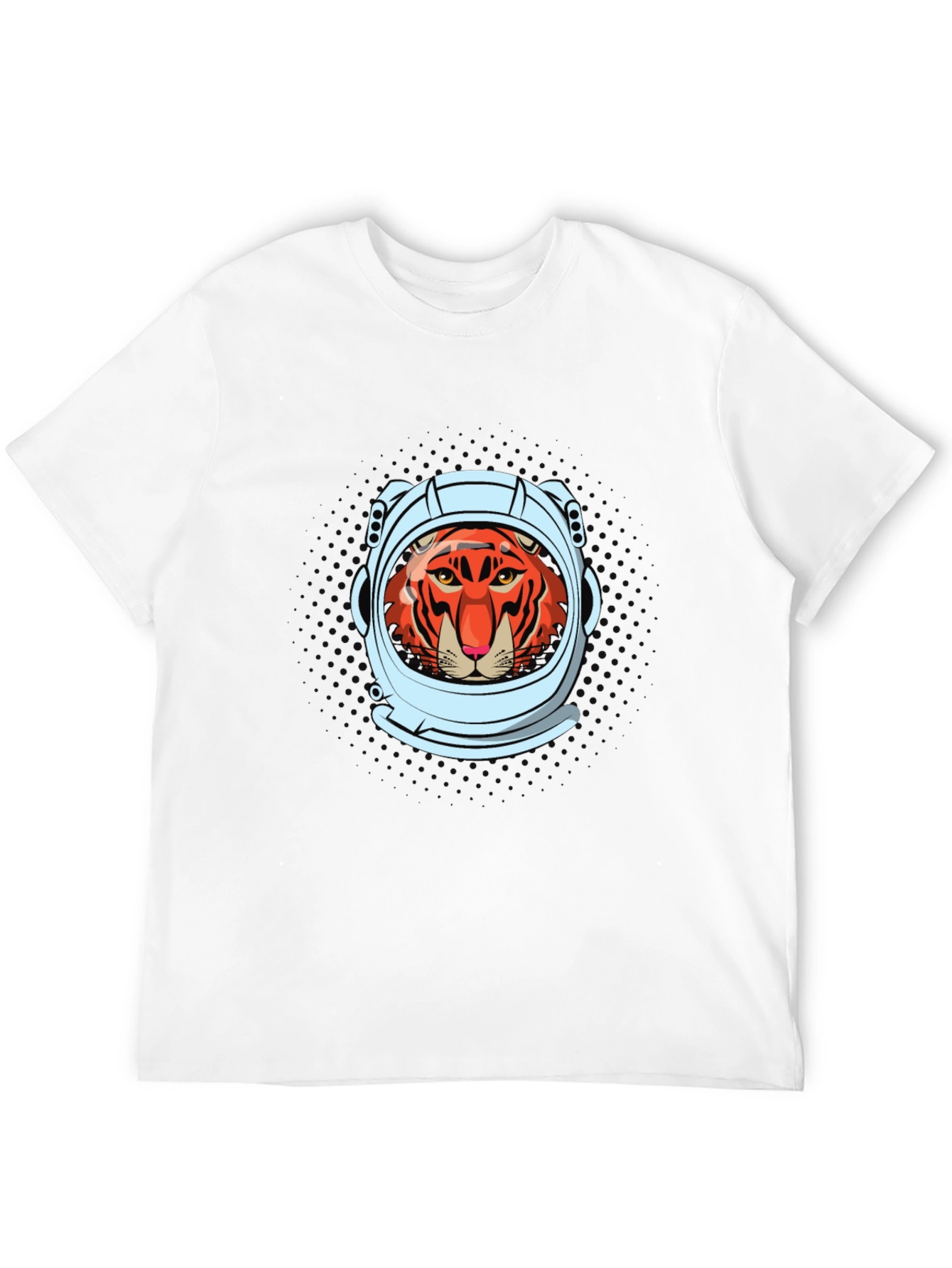 Tiger Astronaut Graphic Tee - Cool Space Cat Shirt