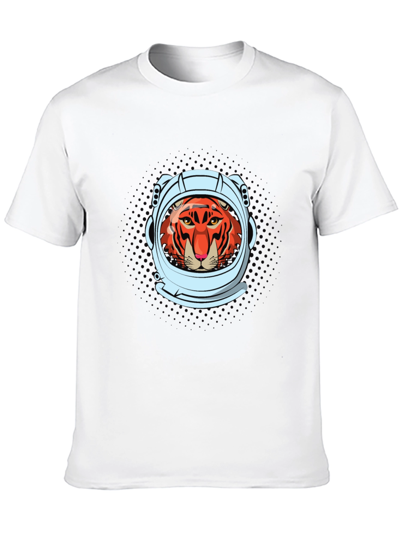Tiger Astronaut Graphic Tee - Cool Space Cat Shirt