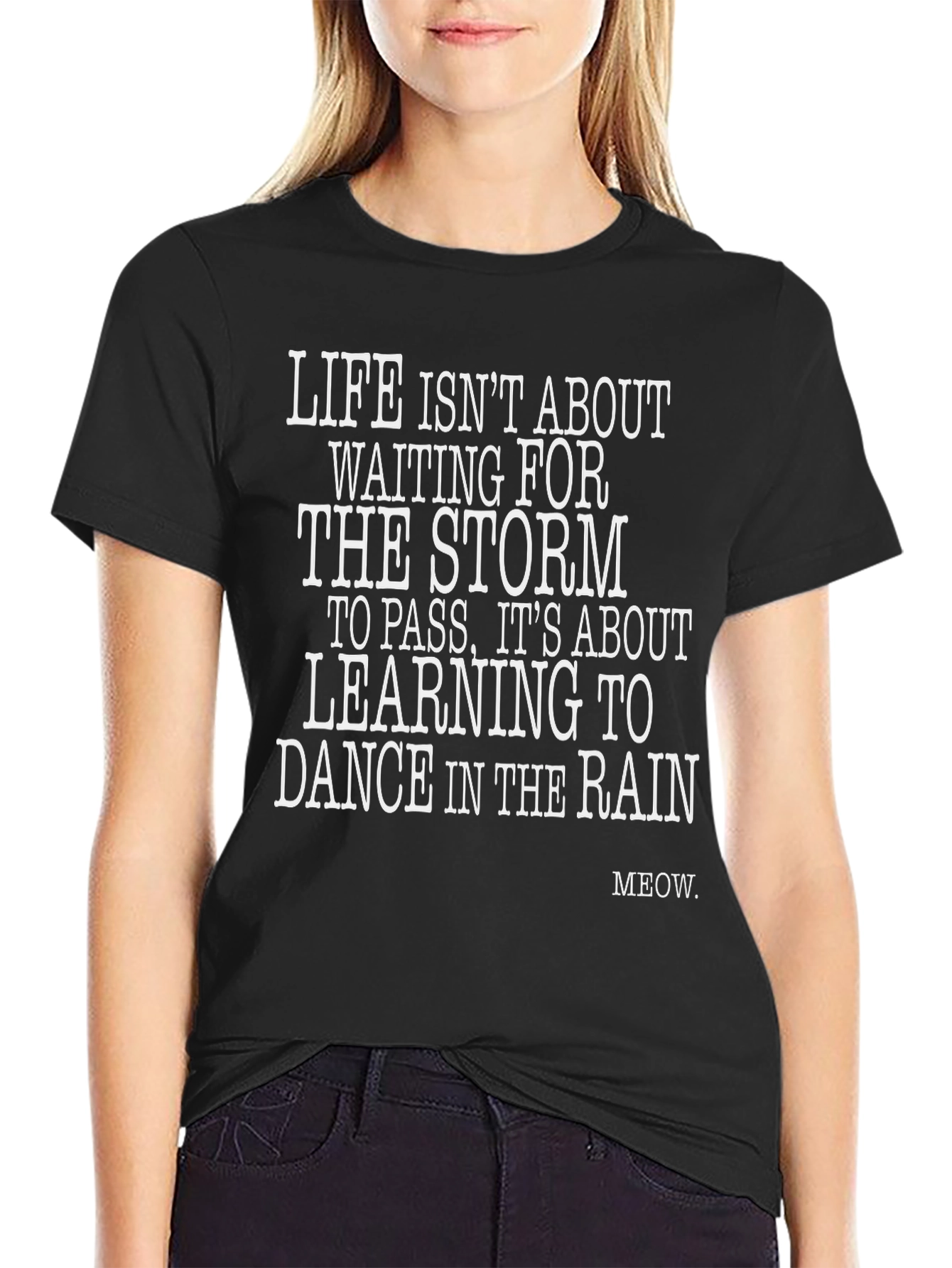 Dance in the Rain Graphic Tee - Black