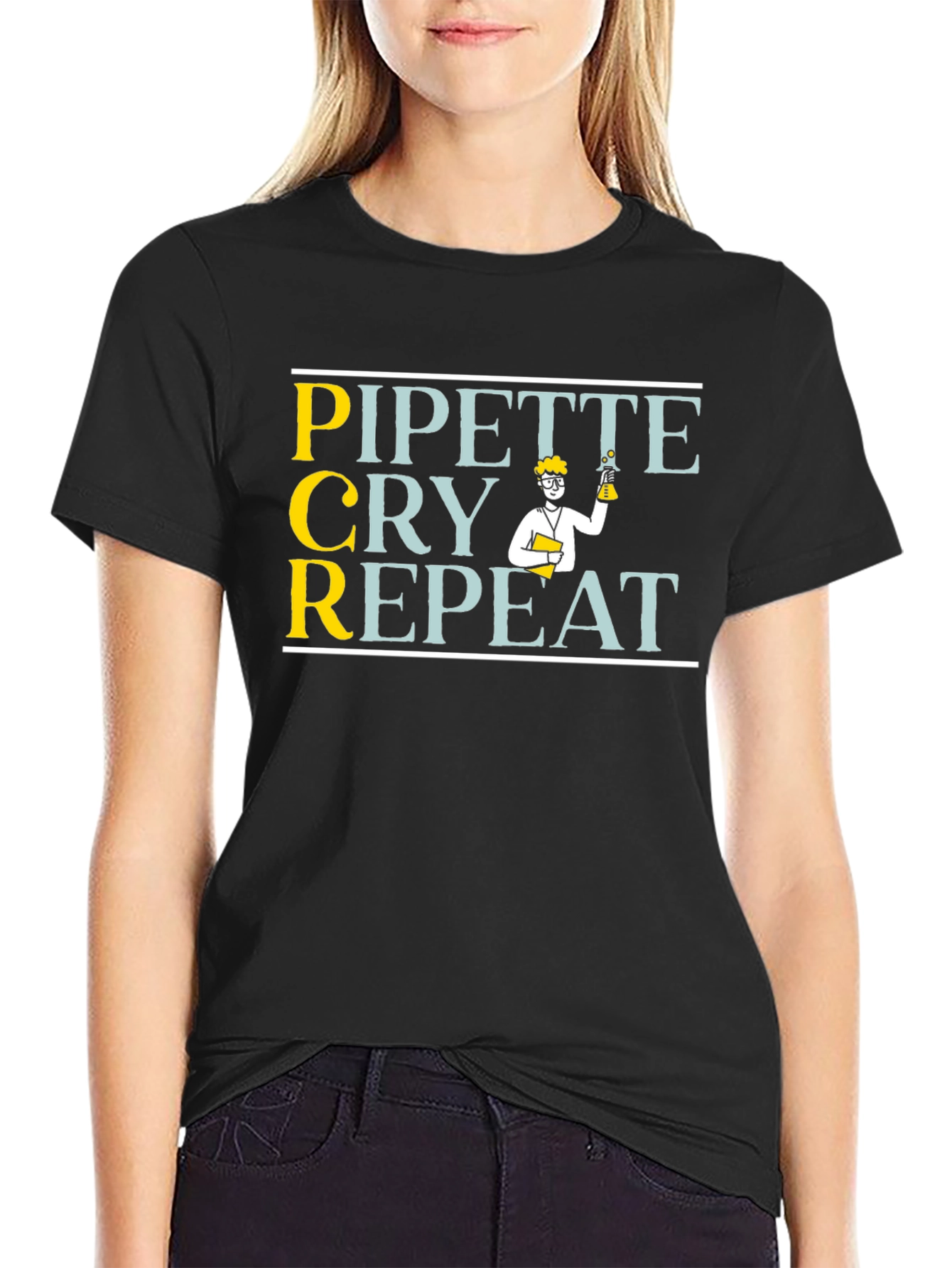 Pipette Cry Repeat Graphic T-Shirt