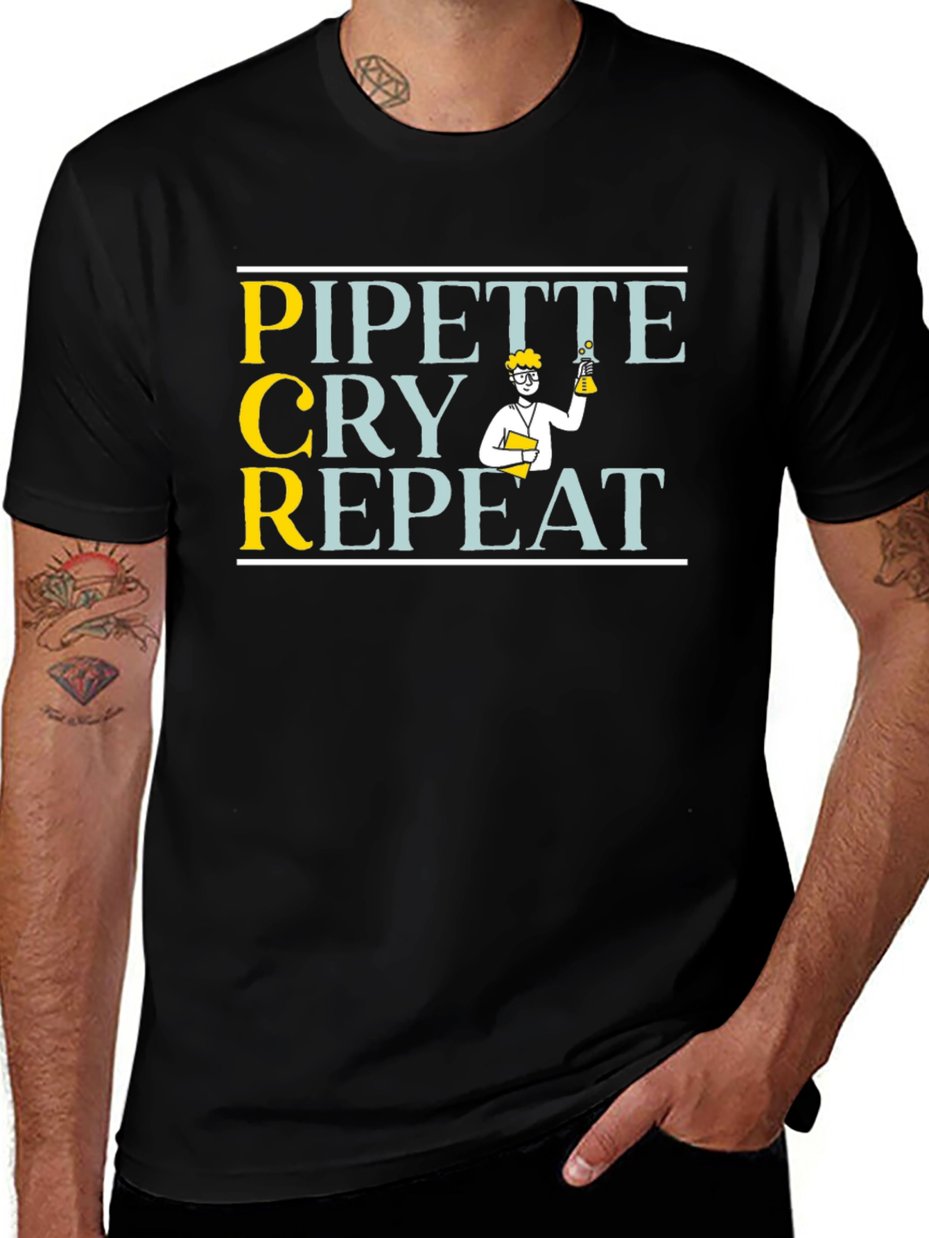 Pipette Cry Repeat Graphic T-Shirt